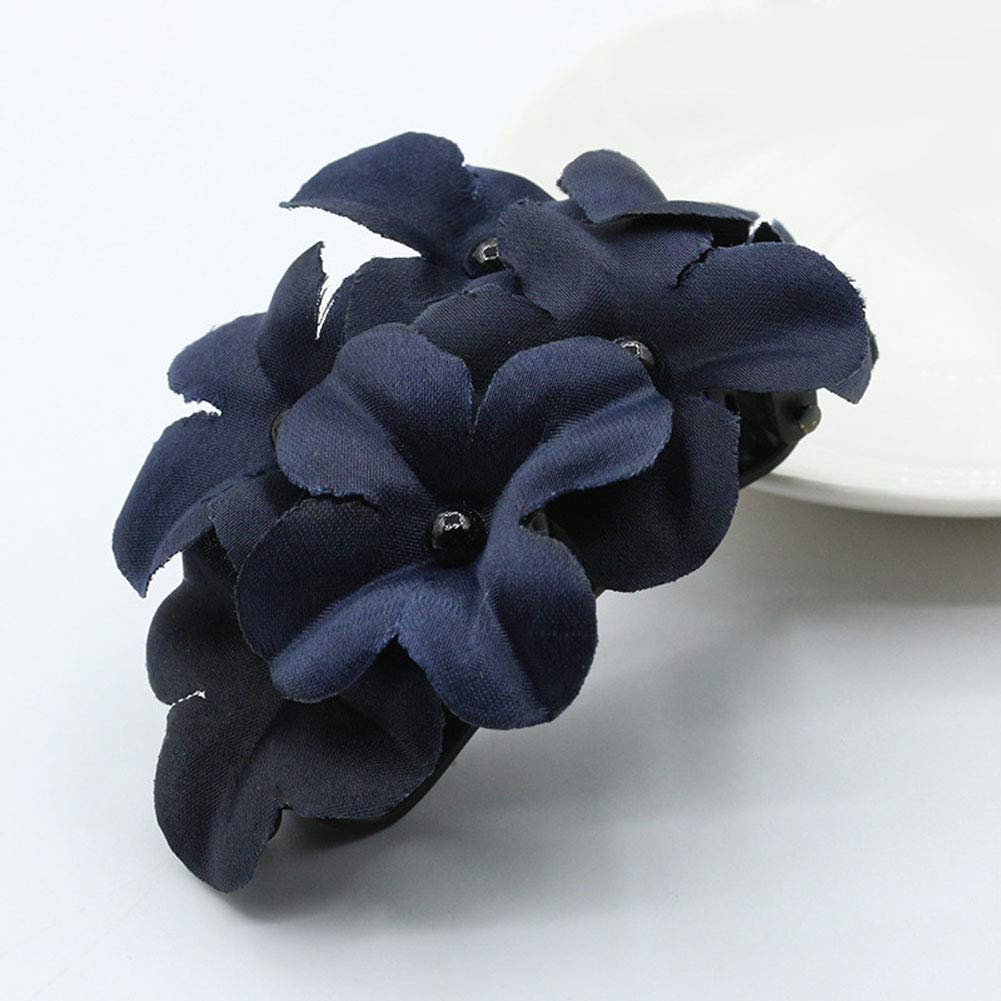 3PCS Women's Floral Hair Clips - Elegant Banana Hair Clips with Comb, Hair Clincher & Ponytail Holder for Women (Perfect for Weddings, Parties & Everyday Styling)