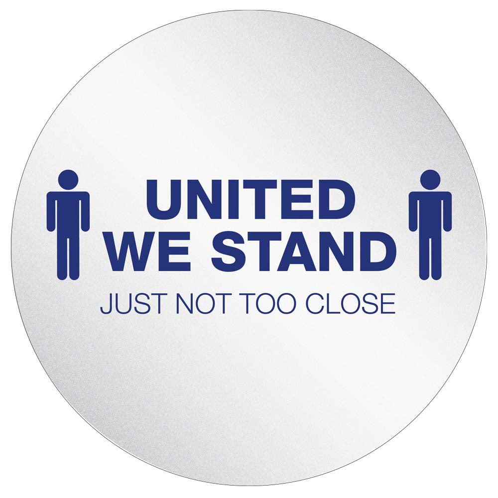 StandSafe 20-Inch Adhesive Social Distancing Floor Markers - Non-Slip Personal Spacing Disks for Safe Social Distancing in Offices, Schools, and Public Spaces