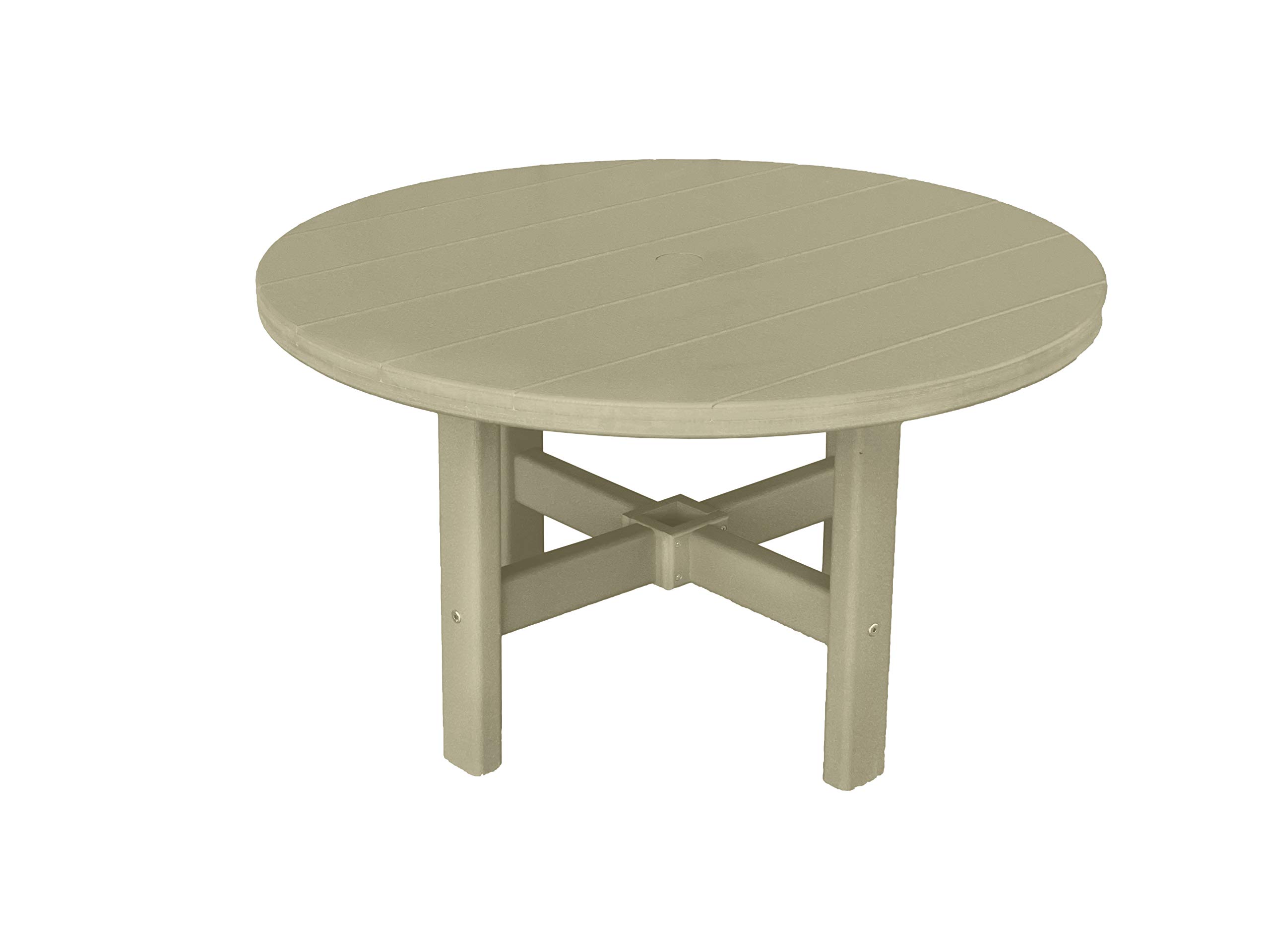 Phat Tommy Round Outdoor Coffee Table - Durable Poly Resin All-Weather Patio Furniture - Small Weatherproof Garden Table for Backyard, Poolside & Deck Use
