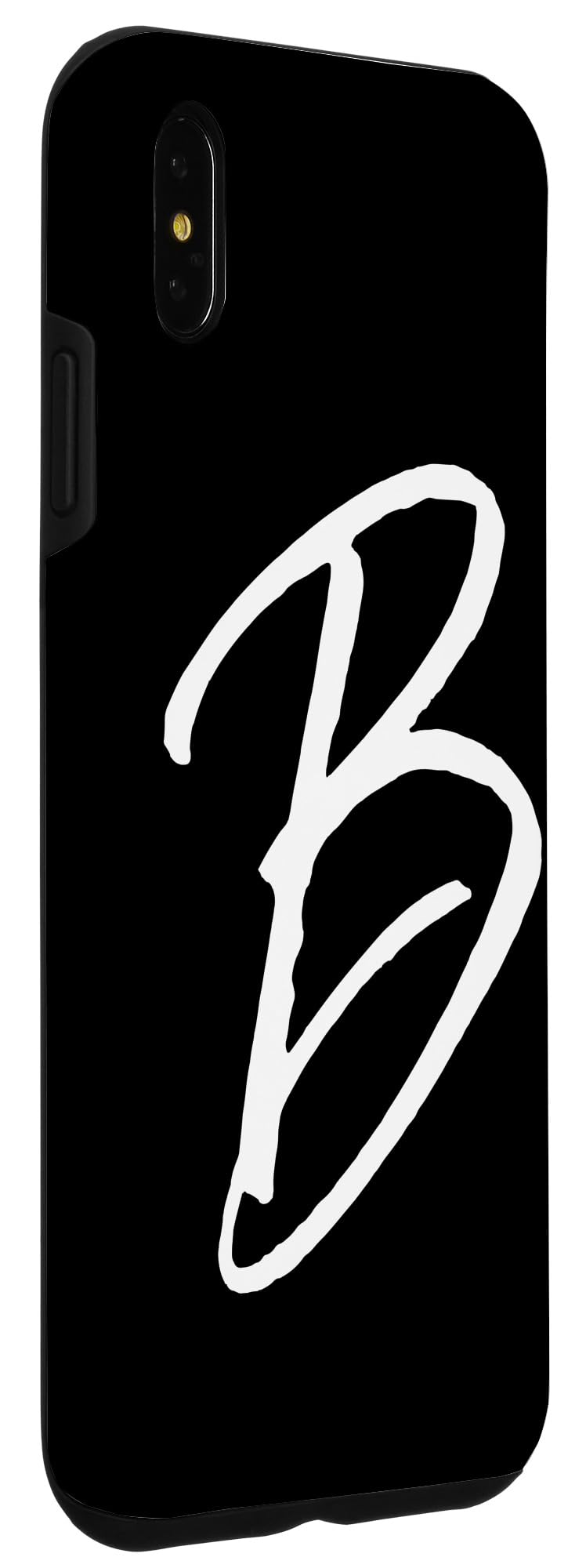 iPhone XS Max Phone Case - Personalized Monogram Letter B in Elegant Black Calligraphy Design | Slim Protective Cover for Work, Travel & Everyday Use
