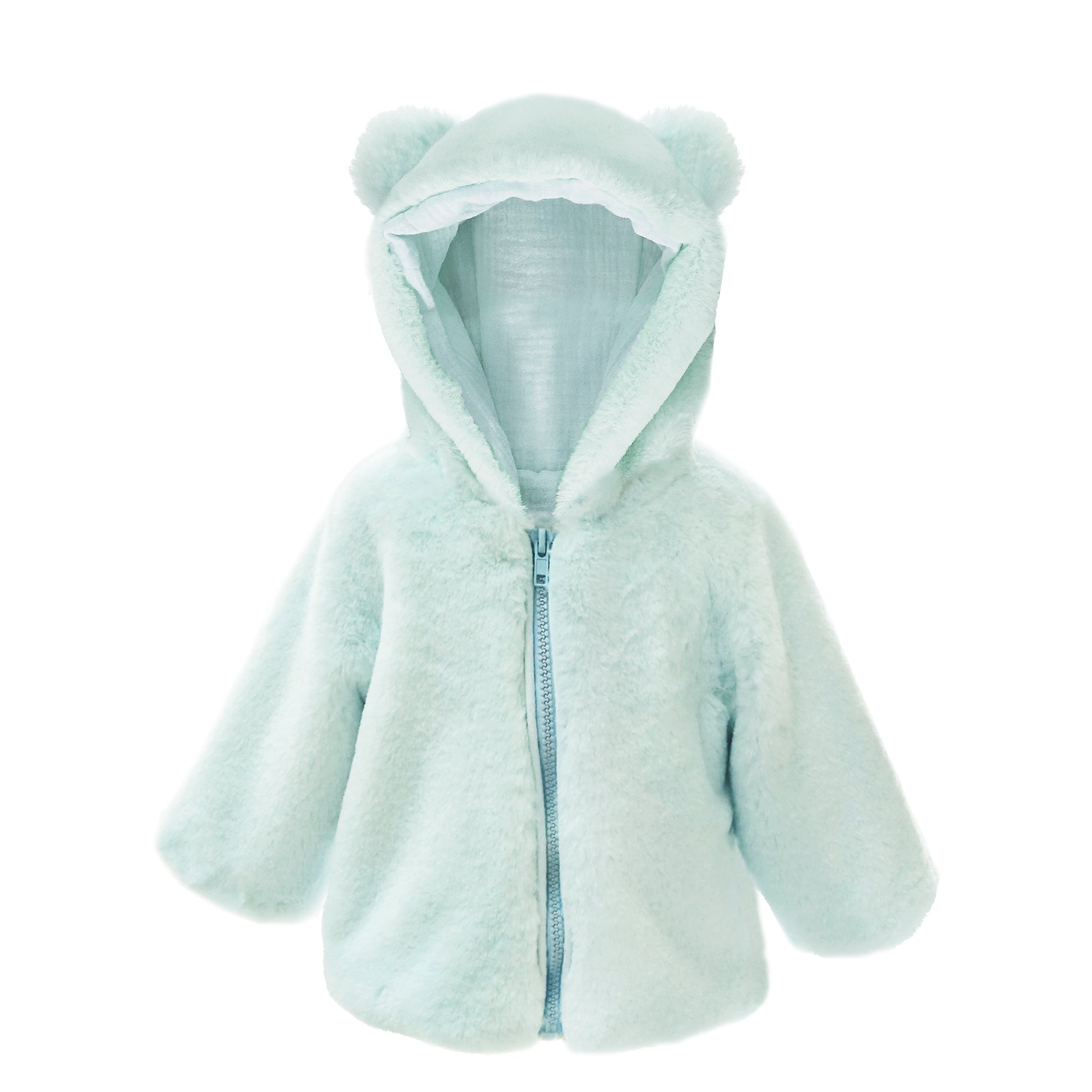 Bear Faux Fur Hooded Baby Coat - Soft Winter Jacket for Infants 12-18 Months | Warm Outerwear for Cold Weather & Outdoor Adventures