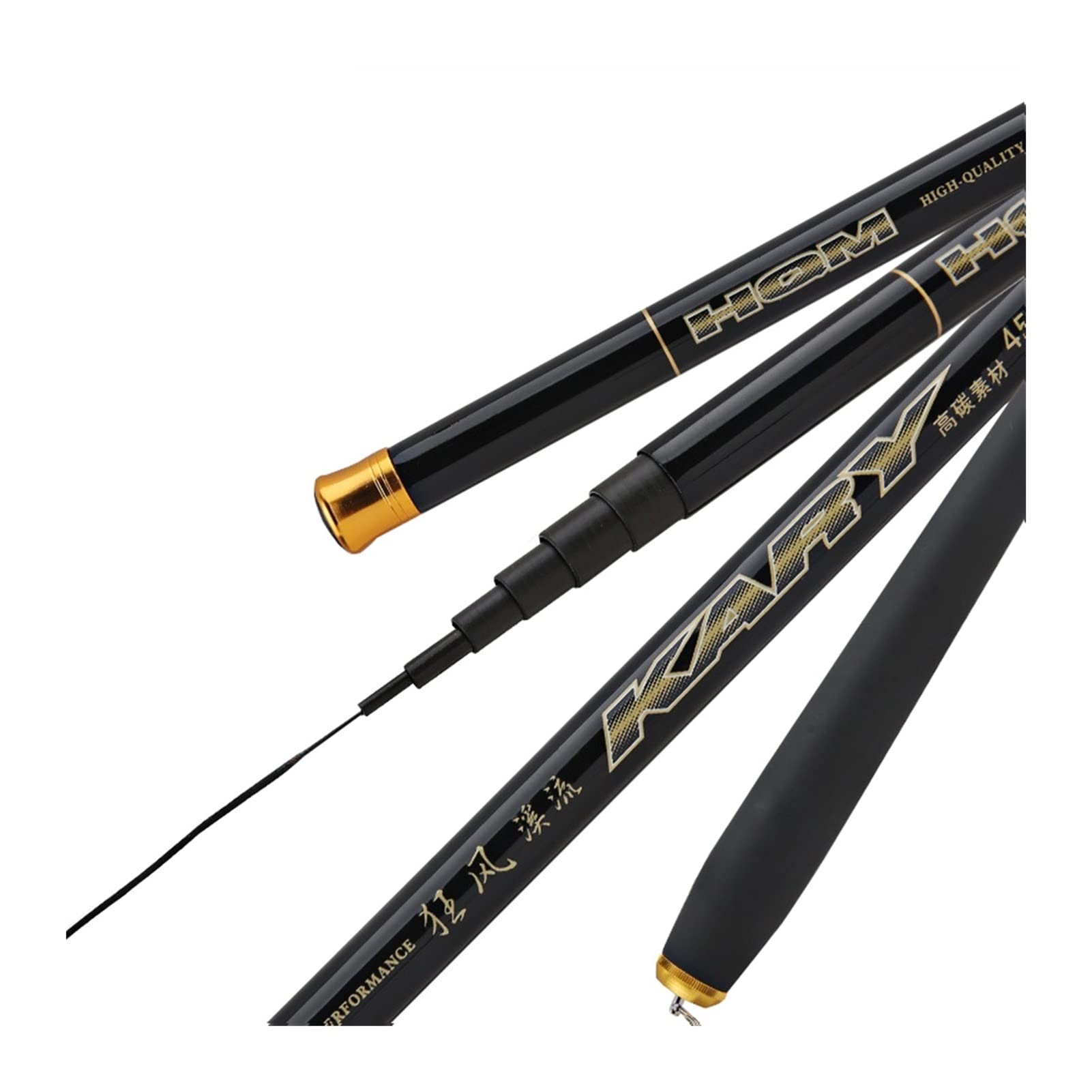 TOMYEUS 6.3m Carbon Fiber Telescopic Fishing Rod - Lightweight Carp Feeder Rod for Freshwater & Saltwater Fishing - Portable Hand Pole for Stream, Lake & Beach Fishing - Ideal for Anglers & Outdoor Enthusiasts (Black)