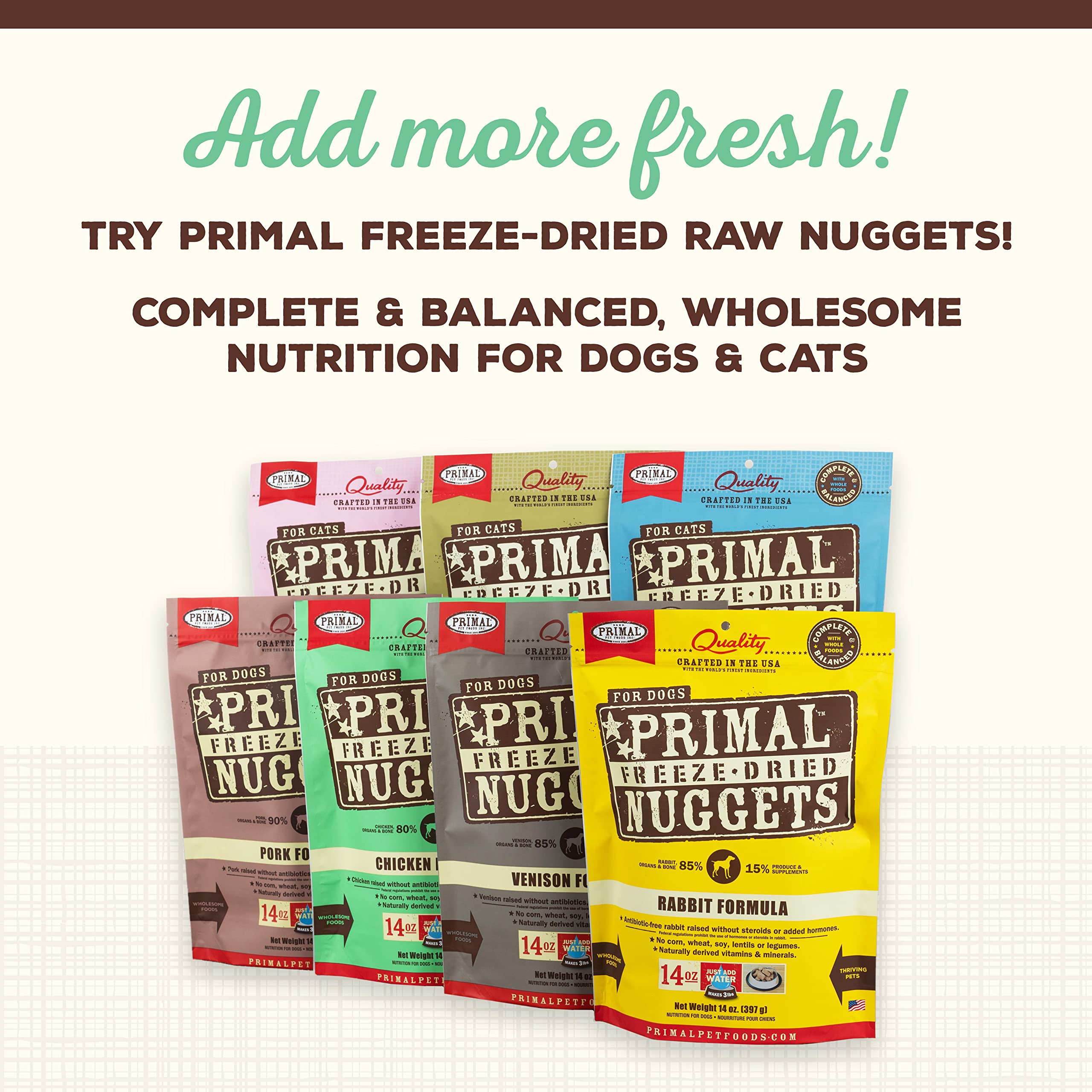 **Primal Freeze-Dried Dog & Cat Food Toppers - Grain-Free, Probiotic-Enriched Meal Mixers & Training Treats (Chicken, 3.5 oz) - Perfect for Picky Eaters, Digestive Health & Reward-Based Training**