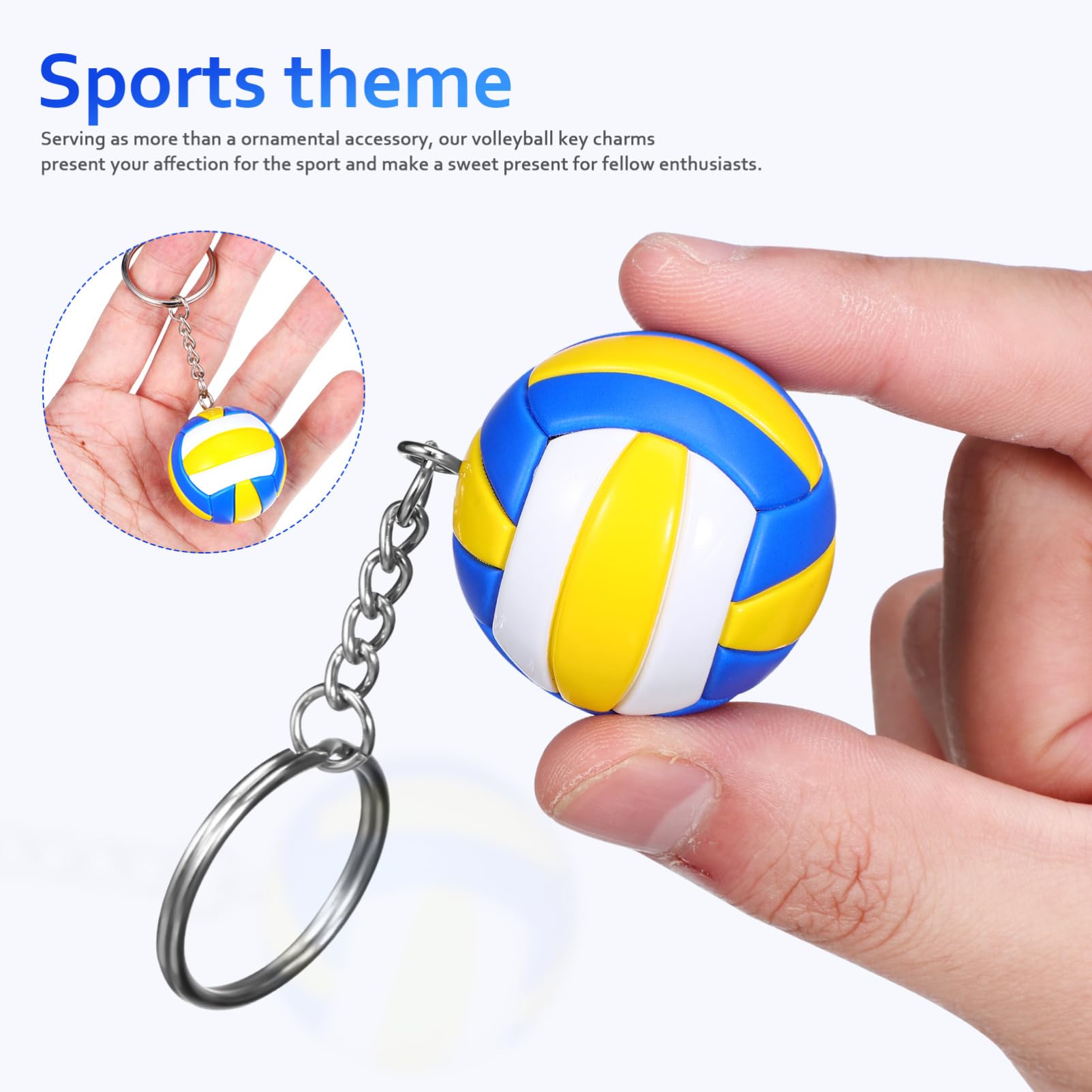 Anneome Volleyball Keychain - Sports Keyring for Volleyball Players, Car Keys & Backpacks - Durable Volleyball Accessory Pendant for Athletes & Fans - Perfect for Gifts, Team Spirit & Everyday Use
