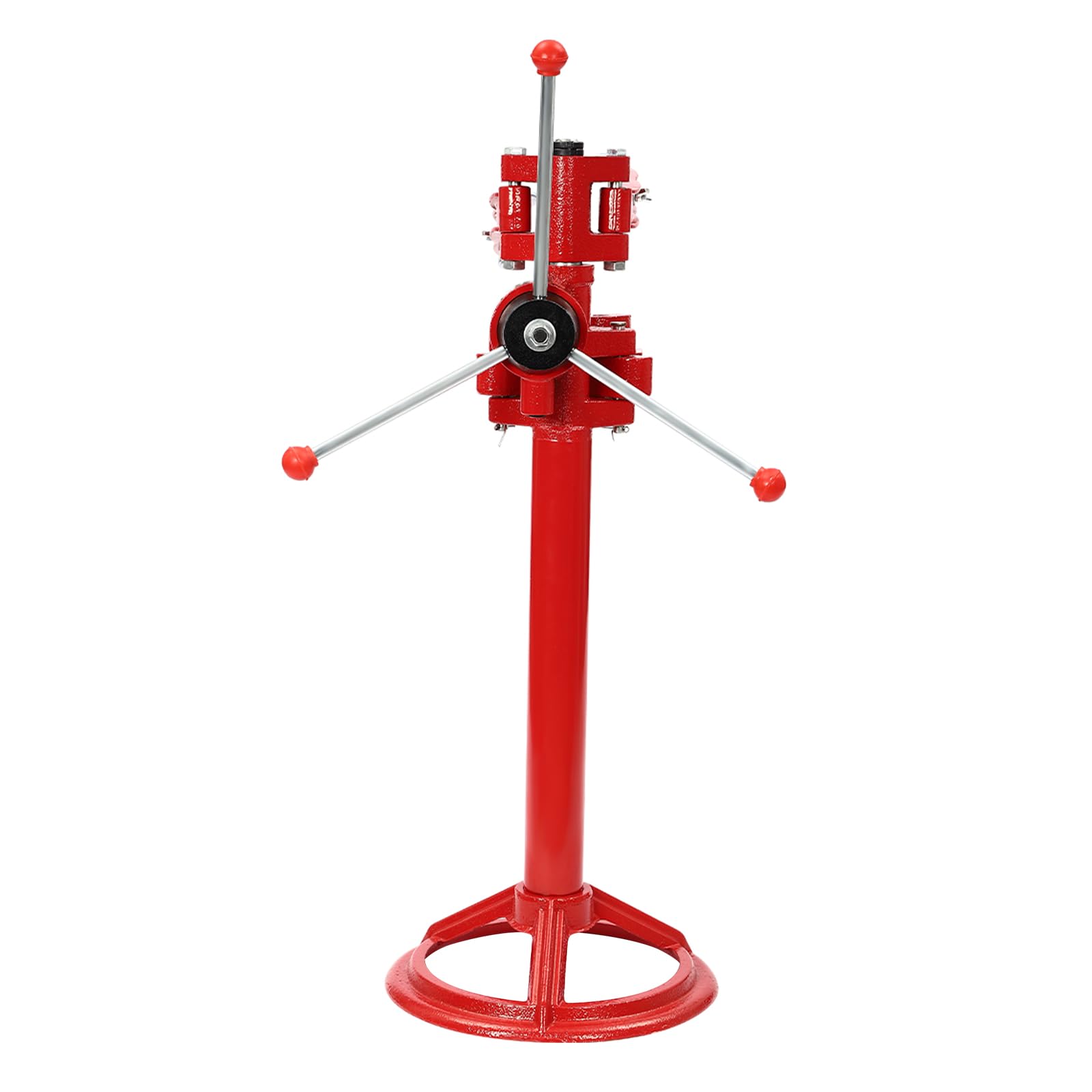 Heavy Duty 2200 Lbs Cast Iron Spring Compressor Tool - Adjustable Height Auto Strut Spring Removal Kit for Vehicle Suspension Repair, Hand Operated Coil Spring Press Jack with Shock Absorbing Design (Red) - Perfect for DIY Car Mechanics, Auto Shops & Home Garage Repairs