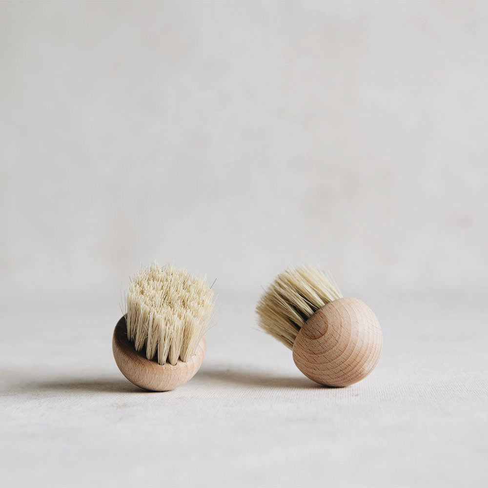 Premium Round Mushroom Brush for Cleaning - Stainless Steel Bristles & Ergonomic Handle - Perfect for Kitchen, Camping & Outdoor Cooking