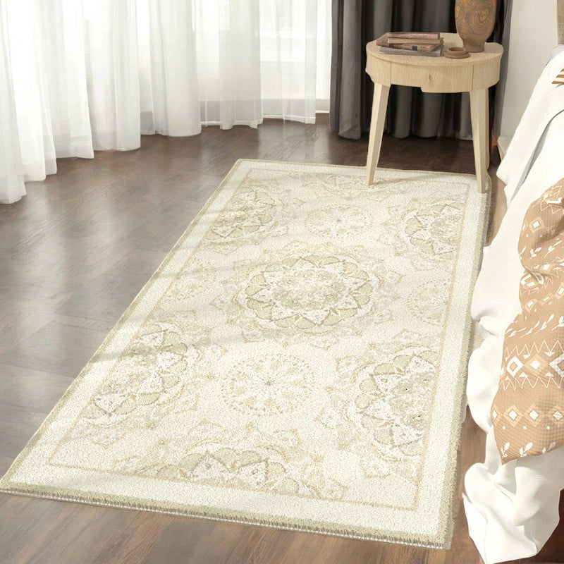 Luxury Ailani Velvet Persian Floral Area Rug - Soft Non-Slip Living Room Carpet for Bedroom, Dining Room & Home Decor