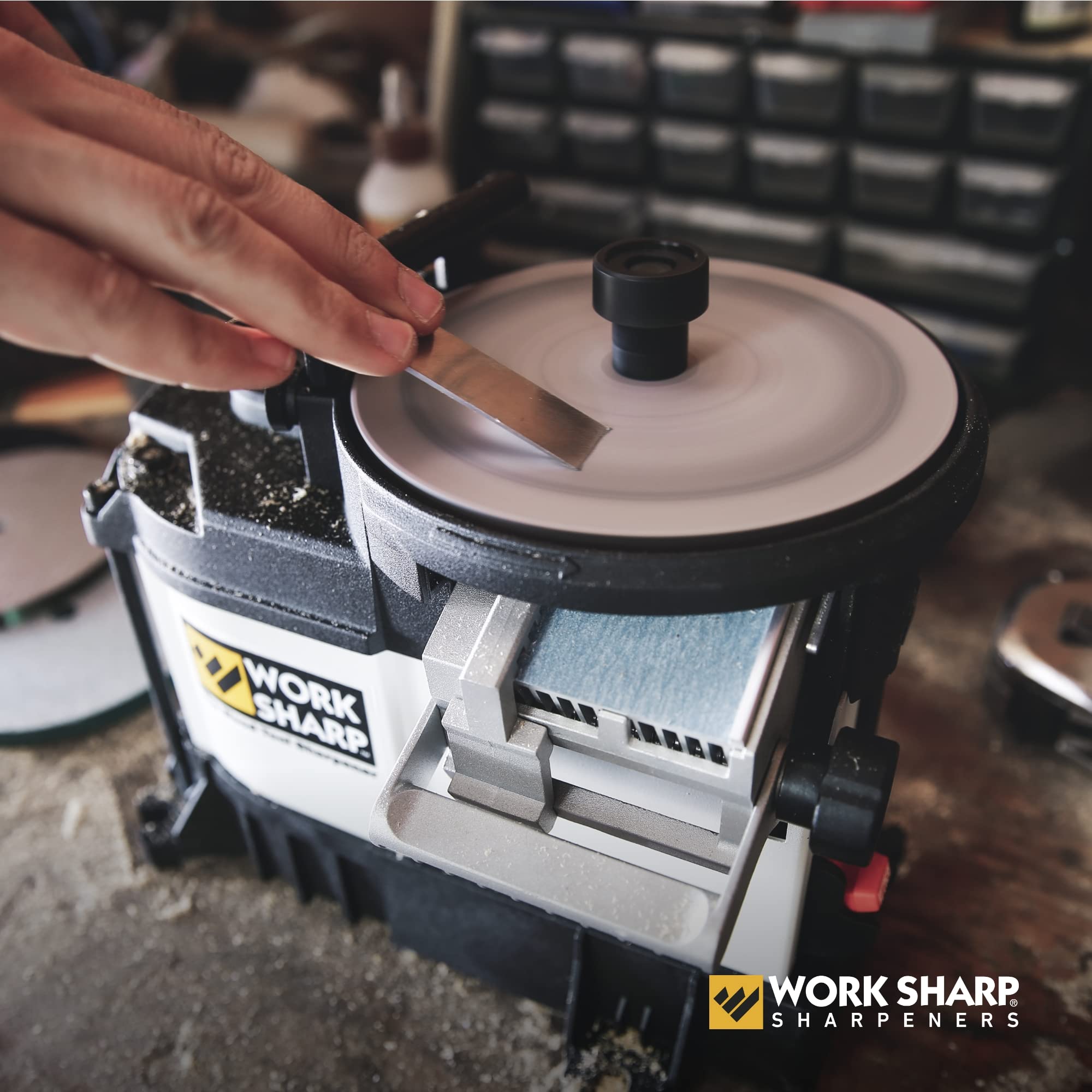 Work Sharp Benchtop Woodworking Tool Sharpener - Professional Knife & Blade Sharpener for Chisels, Planes & More - Perfect for DIY Projects & Woodworking Shops