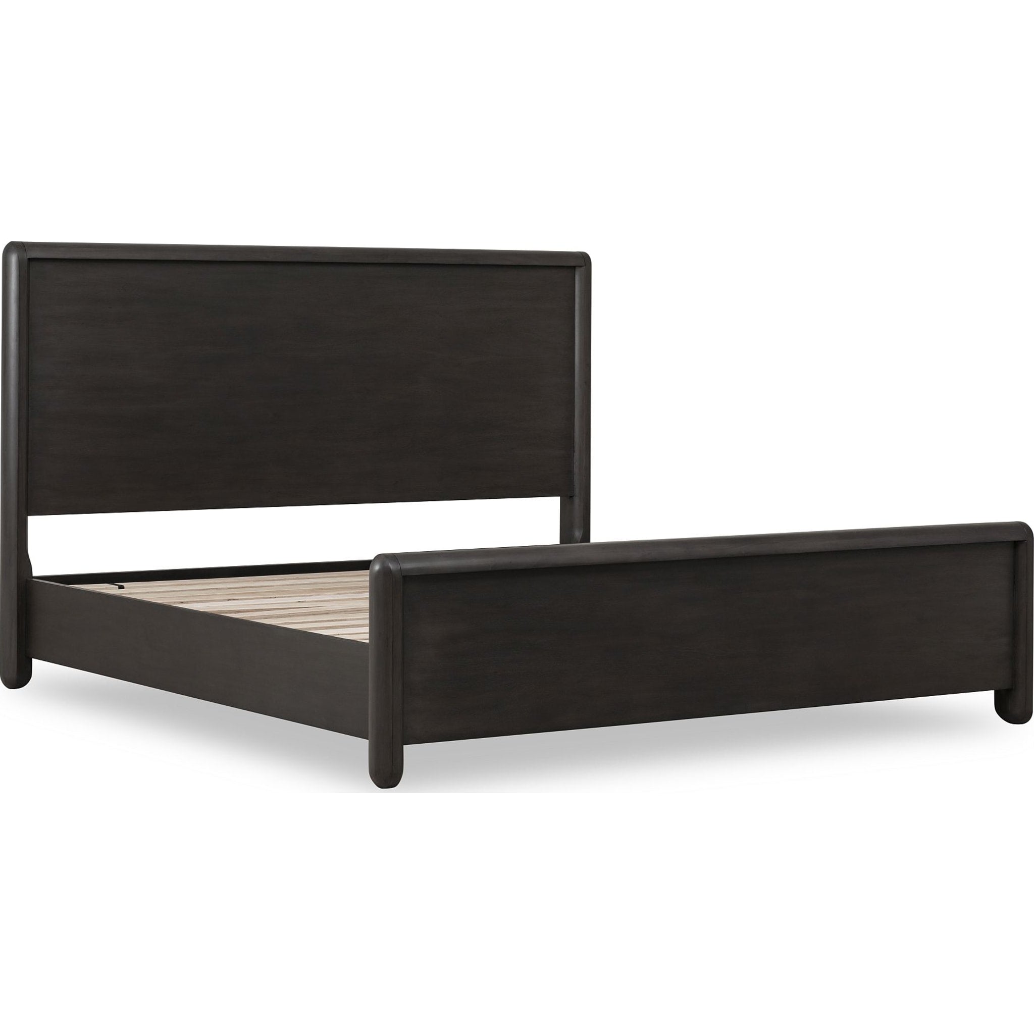 Xolani Acacia Wood Platform Bed Frame - Queen Size, Jaguar Brown Finish - Modern Minimalist Bedroom Furniture for Master Bedroom or Guest Room