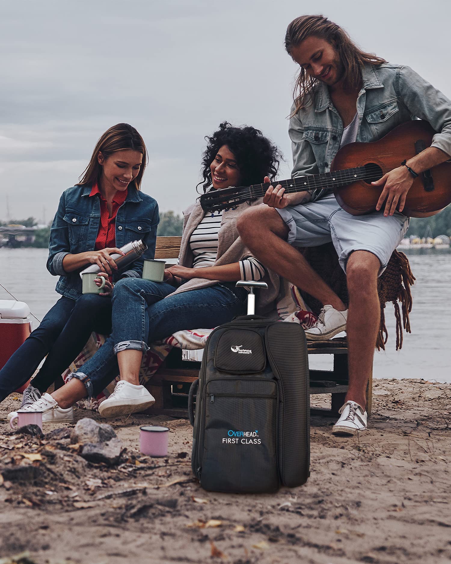 Premium First Class Roller Travel Case BG021 - Overhead Carry-On Guitar Bag for Collapsible Travel Guitars | Perfect for Air Travel, Commuting & Music Tours