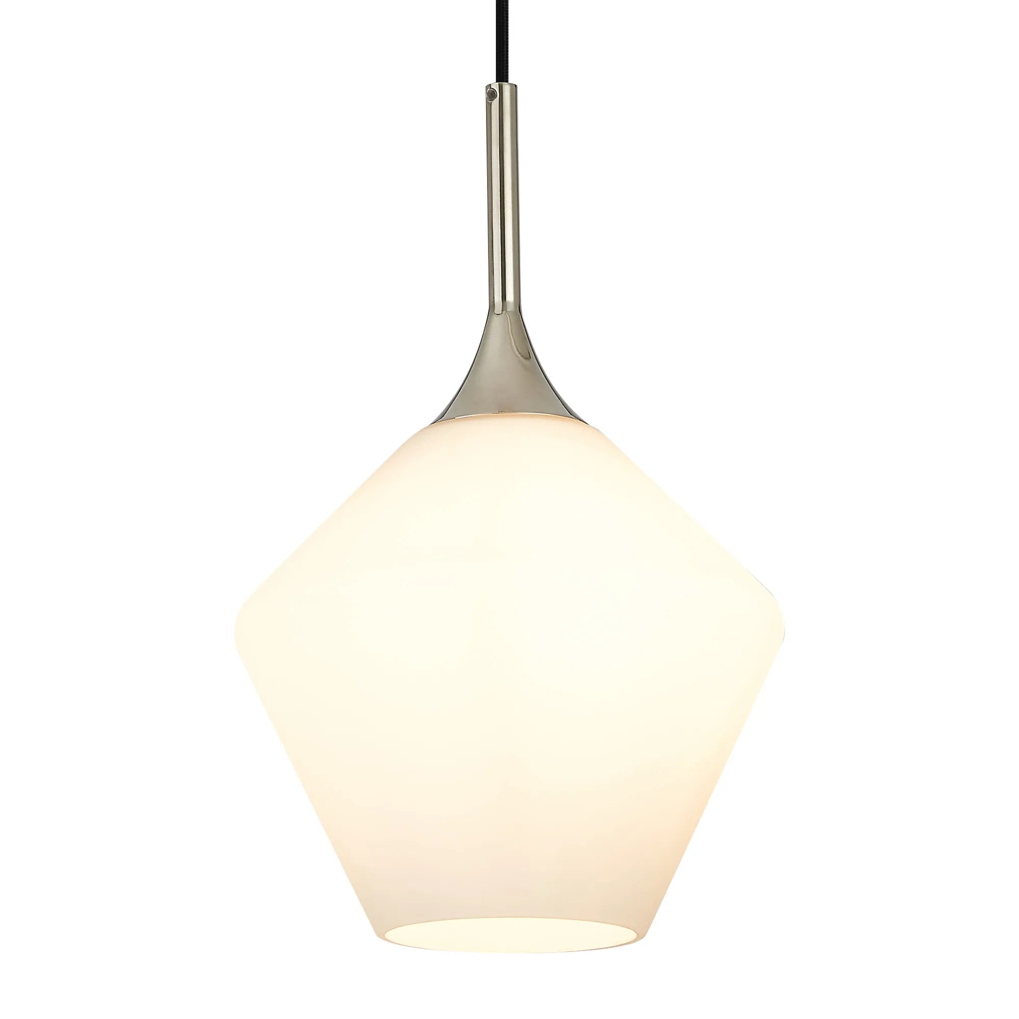 Benalla Single Pendant Light Fixture - Diamond Glass Shade with E27 Socket in Multiple Finish Options - Perfect for Dining Room, Kitchen Island or Bedroom Lighting