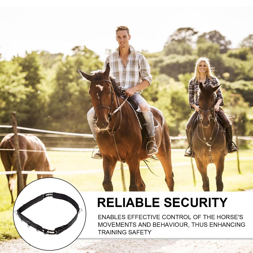 Ldabrye Multifunctional Horse Riding Belly Strap - Adjustable Equestrian Training Equipment for Western & English Saddles - Perfect for Trail Riding, Dressage & Horse Training Sessions