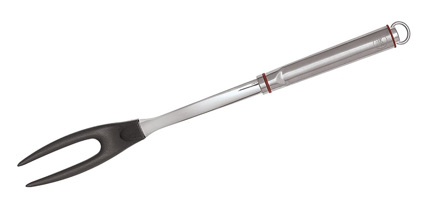 Sambonet Premium Stainless Steel Carving Fork - 12-Inch Grey Meat Fork for Roast Beef, Turkey & Ham - Perfect for Holiday Dinners, BBQ & Kitchen Use