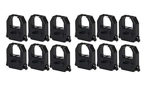 Amano PIX-10/15/200/3000/TCX-10/45 Compatible Black Time Clock Printer Ribbons (12 Pack) - CE-315151BK_12PK - Ideal for Office Time Tracking & Payroll Systems