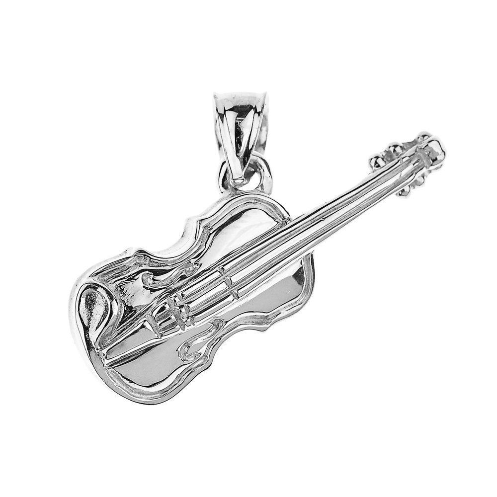 925 Sterling Silver Music Note Violin Pendant Necklace for Women - Elegant Jewelry Gift for Musicians, Violinists & Music Lovers - Perfect for Concerts, Anniversaries & Special Occasions