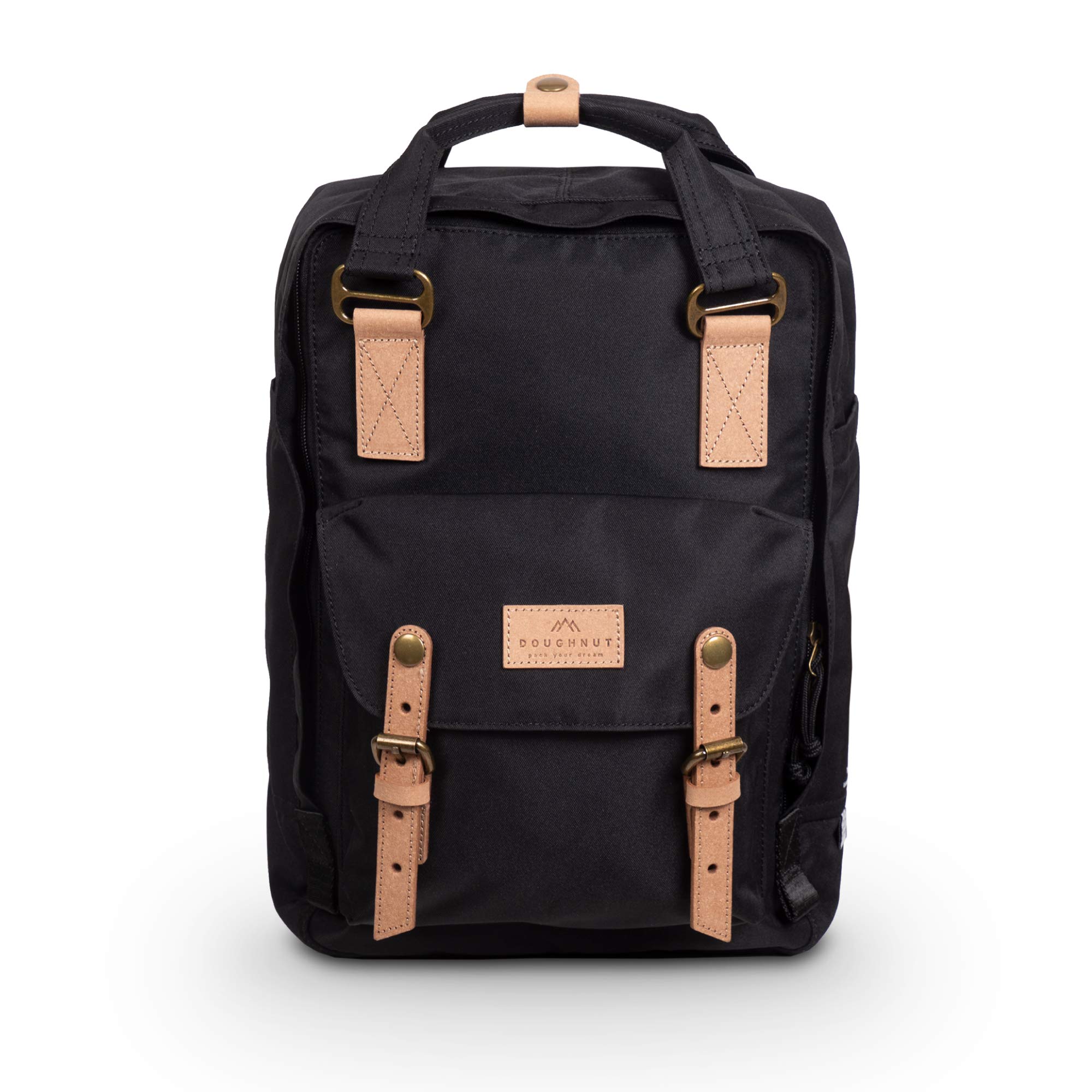 Durable Slim Travel Laptop Backpack for Men & Women - Water Resistant Reborn Series Daypack Fits 14 Inch Notebook, College Computer Bag for Work, School & Commuting (Black)