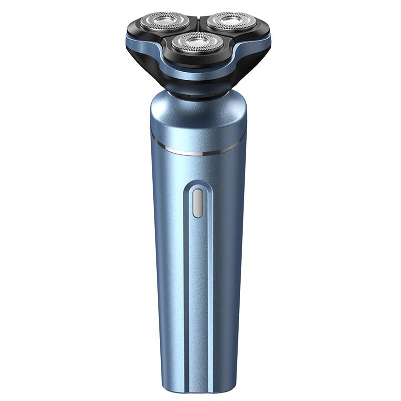 Premium 3-in-1 Electric Shaver for Men - Rechargeable Wet/Dry Bald Head Shaver with Nose & Sideburn Trimmer - Perfect for Travel, Office & Business Trips - Grooming Kit for Home, Gym & On-The-Go Use