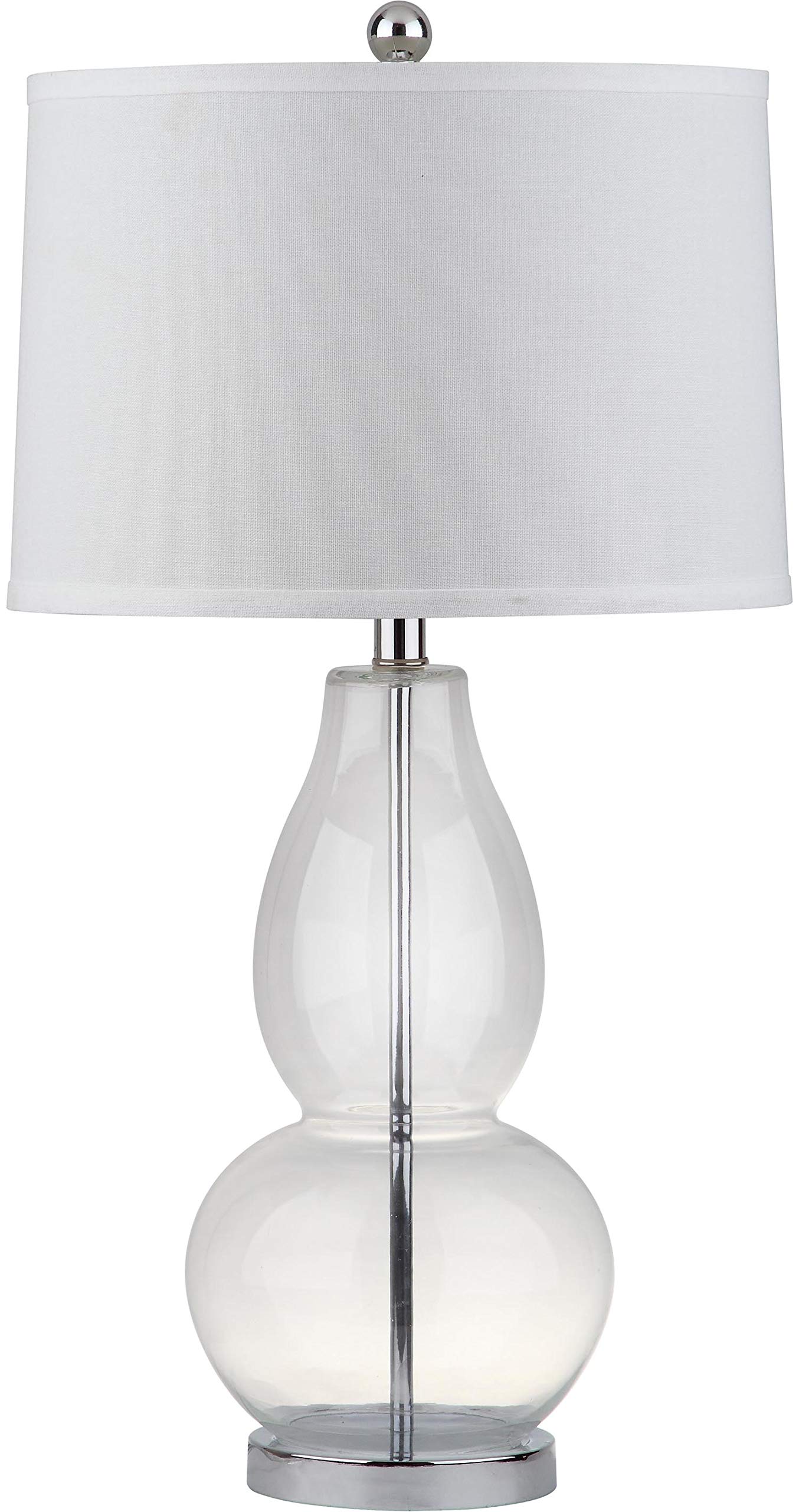 SAFAVIEH Lighting Mercurio Crackle Glass Double Gourd Table Lamp Set of 2 - 29