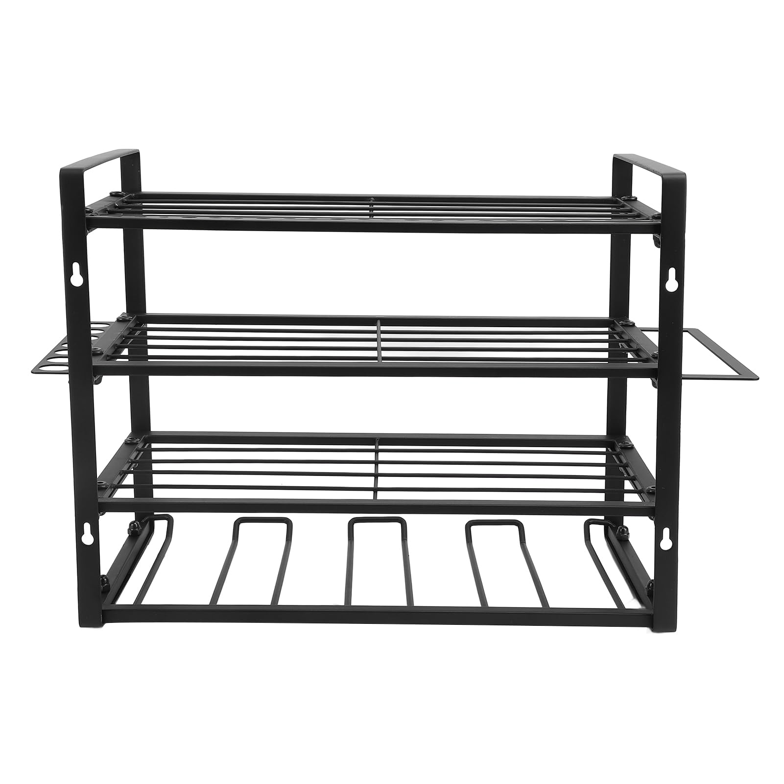 Heavy Duty Wall Mount Power Tool Organizer - 4 Layer Drill Holder & Storage Rack with Nut Screw for Cordless Drills | Garage Workshop Tool Organization Solution