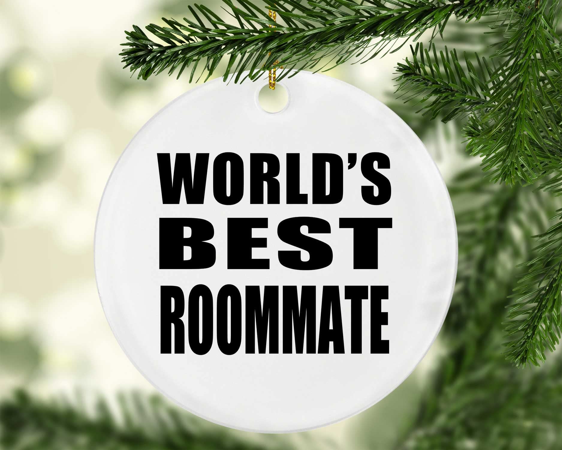 Christmas Tree Decorations - Circle Ornaments for Holiday Decor | Best Roommate Gift Ideas for Birthday, Anniversary, Valentine's Day, Mother's Day & Father's Day | Perfect Presents for Men, Women, Him, Her, Friends, Mom, Dad & Wife | Home Party Decor & Festive Gift Giving
