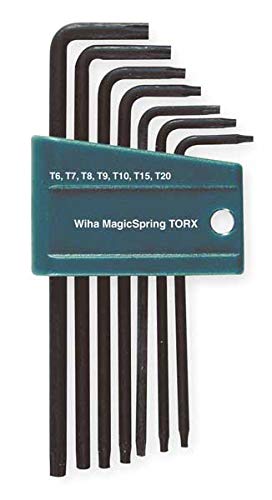 Wiha Torx Screwdriver Set - 7 Piece Precision Torx Key Set (T1 to T10) for Electronics, Smartphones & Small Appliances Repair