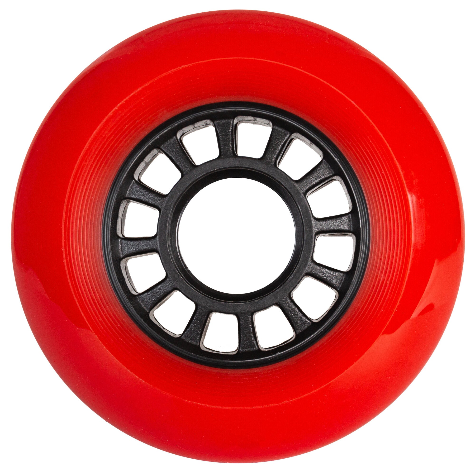 Hurricane 76/85A Red Skateboard Wheels - 4 Pack Set for Street & Park Skating - High Performance Urethane Wheels for Smooth Ride & Tricks