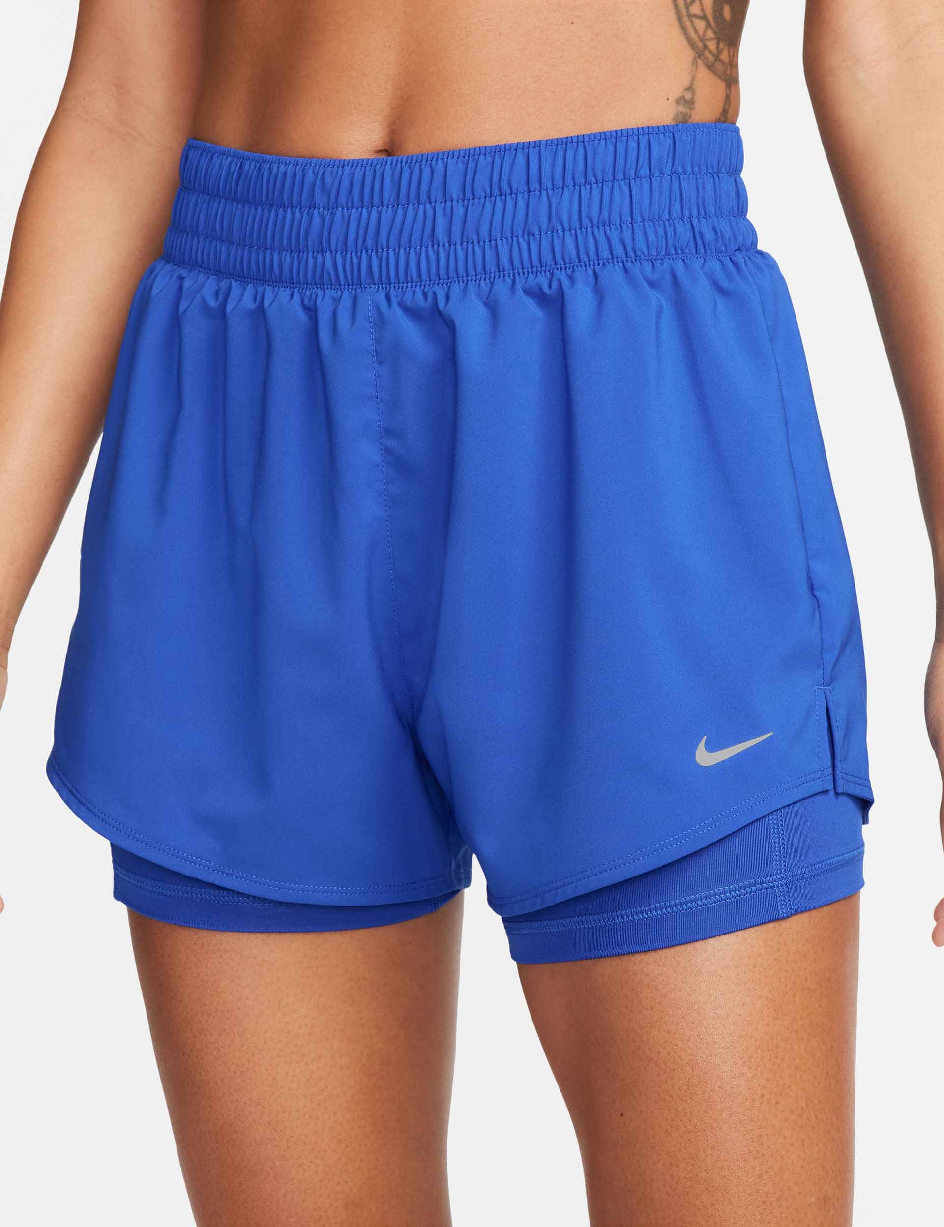 Nike One Dri-FIT 2-in-1 Running Shorts for Men - Hyper Royal/Reflective Silver - Moisture-Wicking & Breathable Workout Shorts for Gym, Jogging & Outdoor Sports