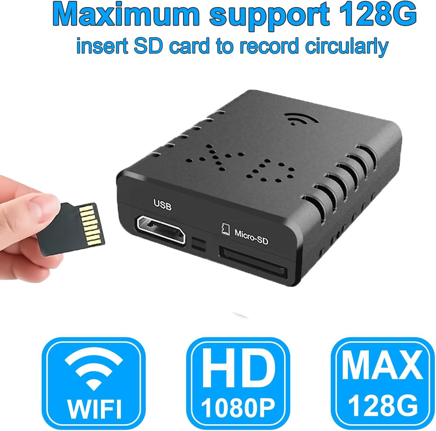 Mini Wireless WiFi Security Camera 1080P HD with Night Vision - Remote Viewing via iOS & Android - Ideal for Home, Baby Monitor, Pet Surveillance & Indoor Security