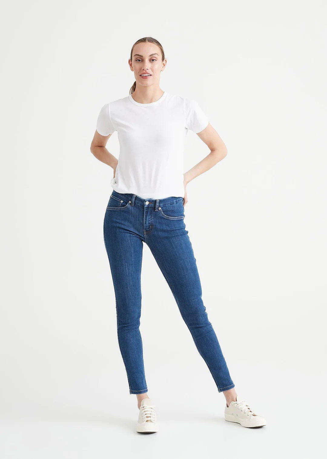 Duer Performance Denim Skinny Jeans for Women - Stretch Comfort & Style - Perfect for Work, Travel & Everyday Wear