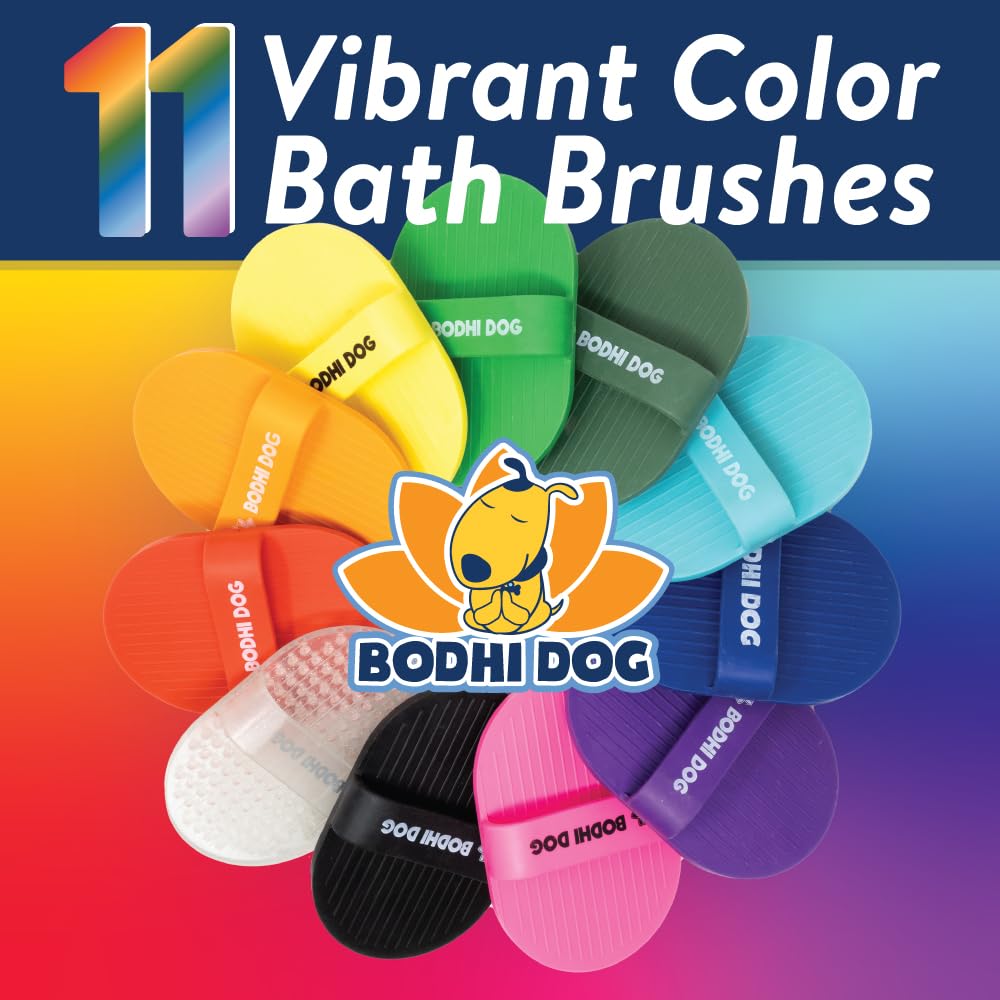 Bodhi Dog Shampoo Brush - Premium Pet Grooming Brush for Dogs & Cats with Long or Short Hair - Bath Scrubber for Shower, Massage & Cleaning - (1 Pack, Pink) - Perfect for Home Bathing & Professional Grooming Sessions