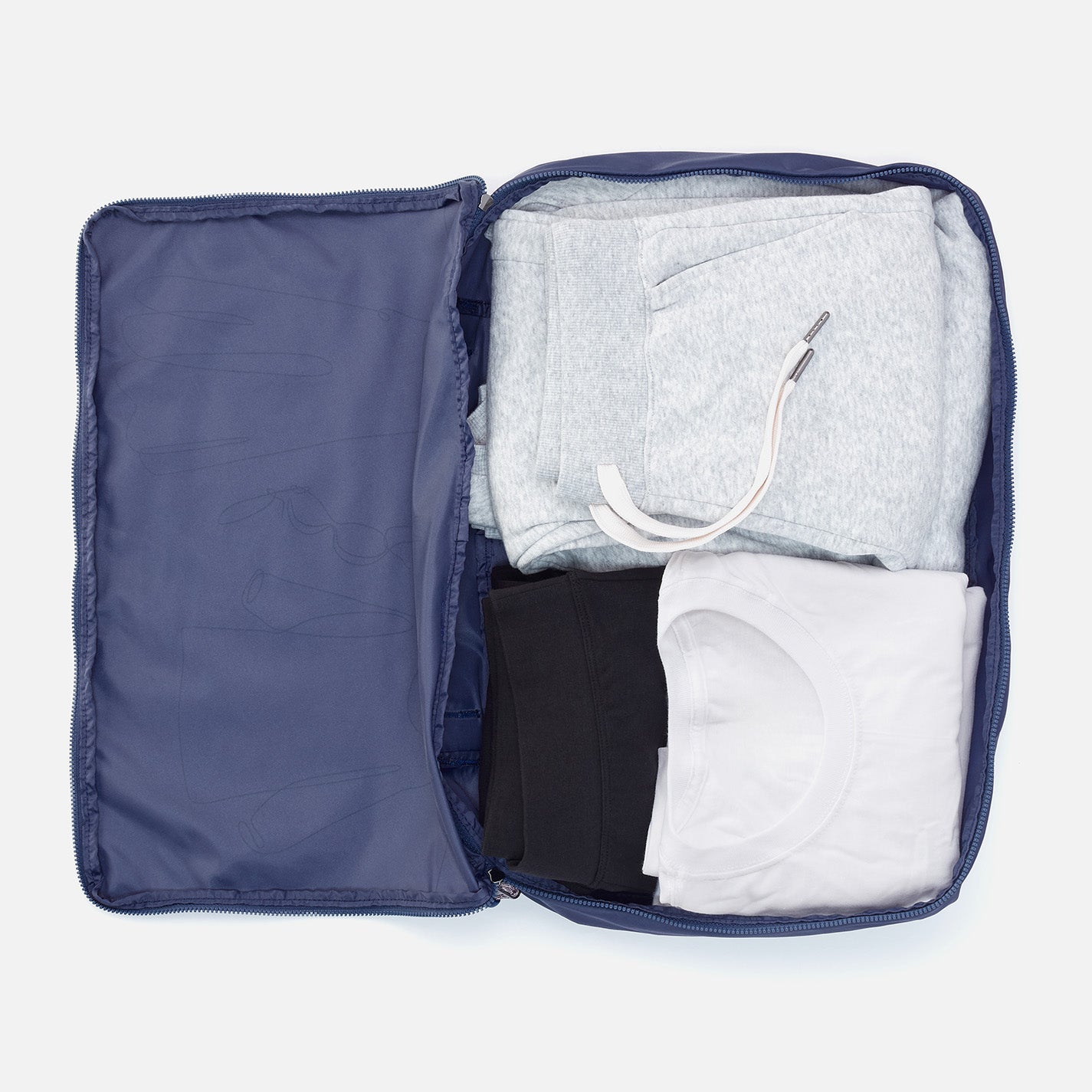 SET TO GO Large Packing Cube - Eco-Friendly CaRefiber Recycled Nylon (Ocean Blue) - Perfect for Travel Organization & Suitcase Storage