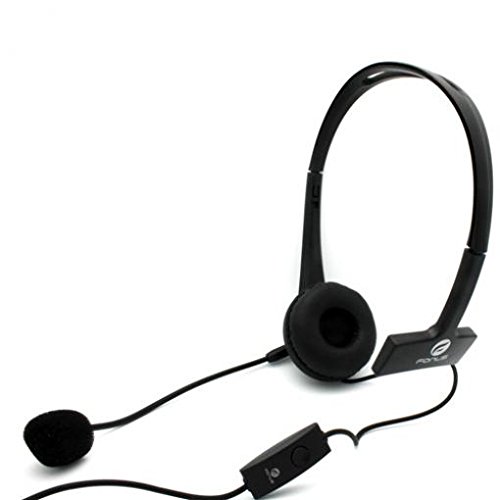 Wired Mono Headphone with Microphone - 3.5mm Single Earbud Headset, Over-The-Head Design, Hands-Free Calling - Compatible with GreatCall Jitterbug Flip - Perfect for Seniors, Home Use & Emergency Communication