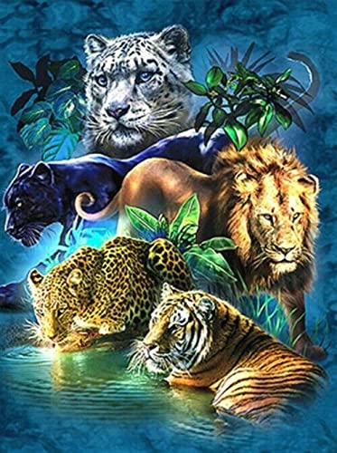 500 Piece Animal World Jigsaw Puzzle - Lion, Tiger, Leopard - Educational & Fun Puzzle Game for Adults & Kids - Perfect for Family Game Night, Classroom Learning & Stress Relief