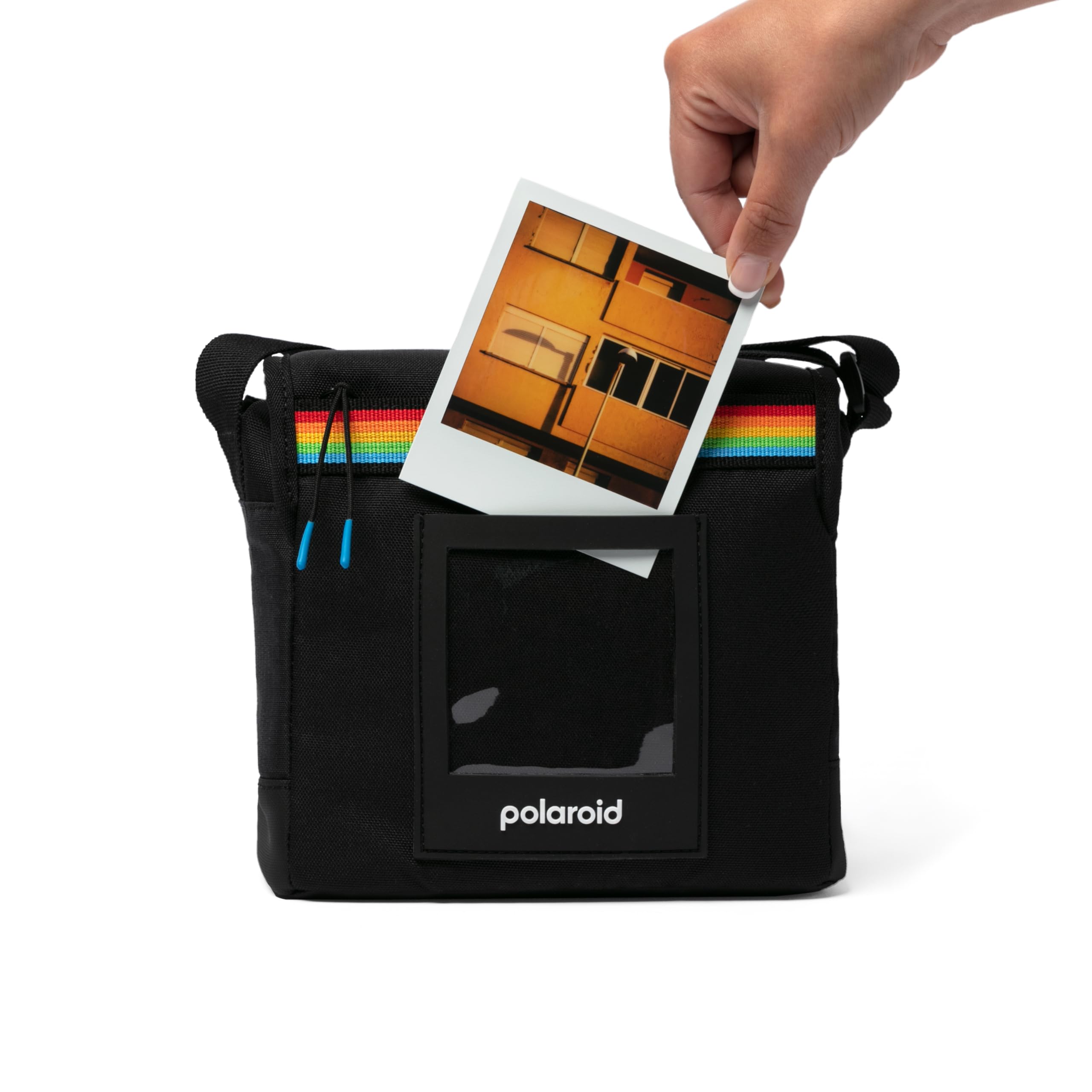 **Vintage Polaroid Box Camera Bag - Black, Waterproof & Durable for Instant Film Cameras - Perfect for Travel, Photography Enthusiasts & Everyday Use**