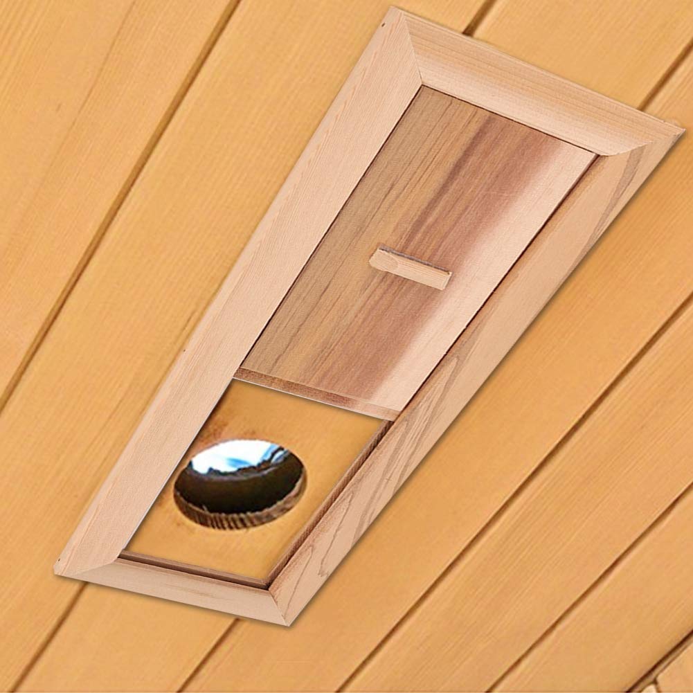 Premium Cedarwood Air Vent Grille - Durable Ventilation Panel for Doors, Sauna Rooms & HVAC Systems | Natural Airflow Solution for Home, Spa and Commercial Spaces