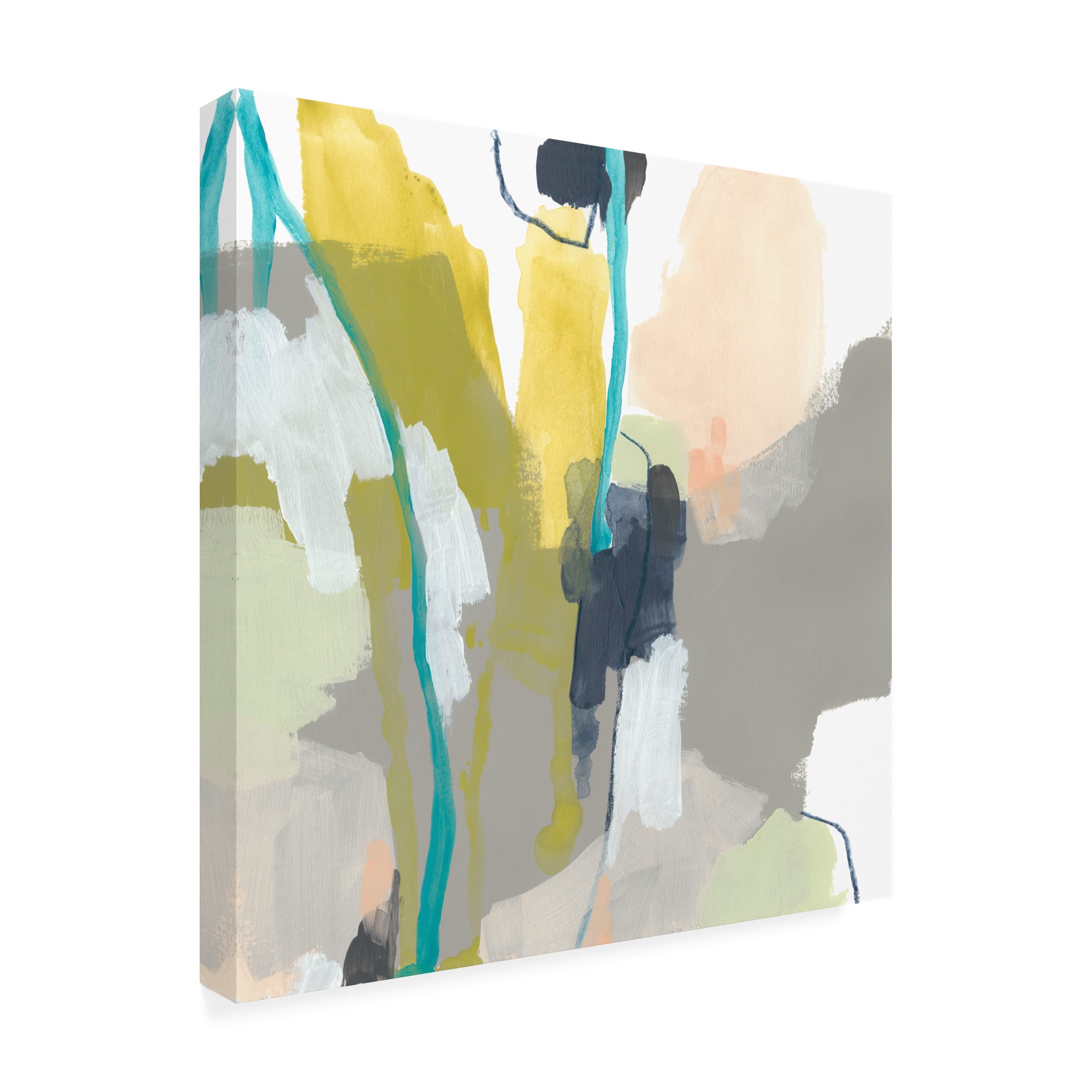Trademark Fine Art 'Flow Form IV' Canvas Wall Art by June Erica Vess - Modern Abstract Painting for Living Room, Bedroom & Office Decor