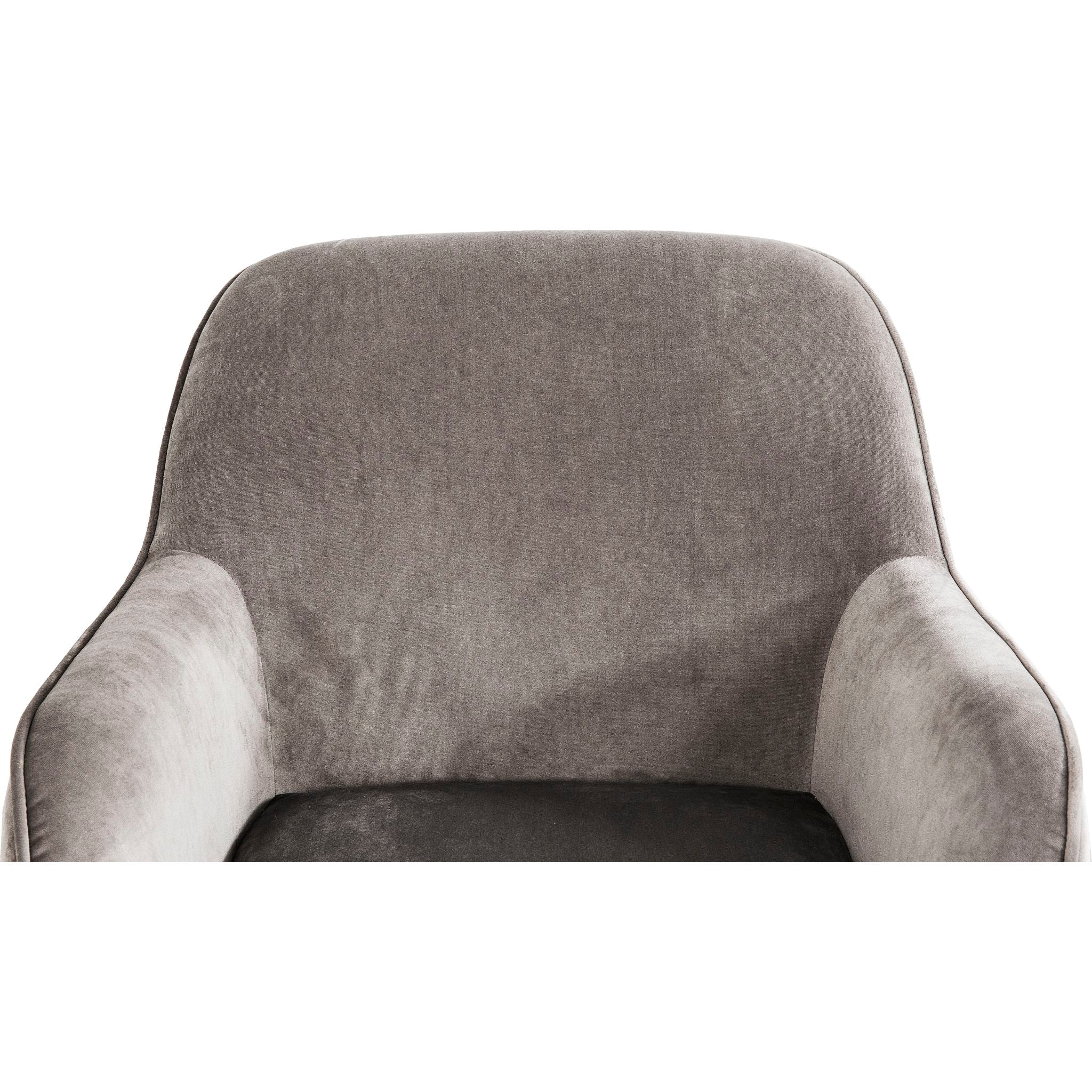 Alea Accent Chair - Velvet Slate Blue Modern Lounge Chair for Living Room, Bedroom & Office - Comfortable Upholstered Armchair with Solid Wood Legs - Perfect for Reading, Relaxing & Home Decor