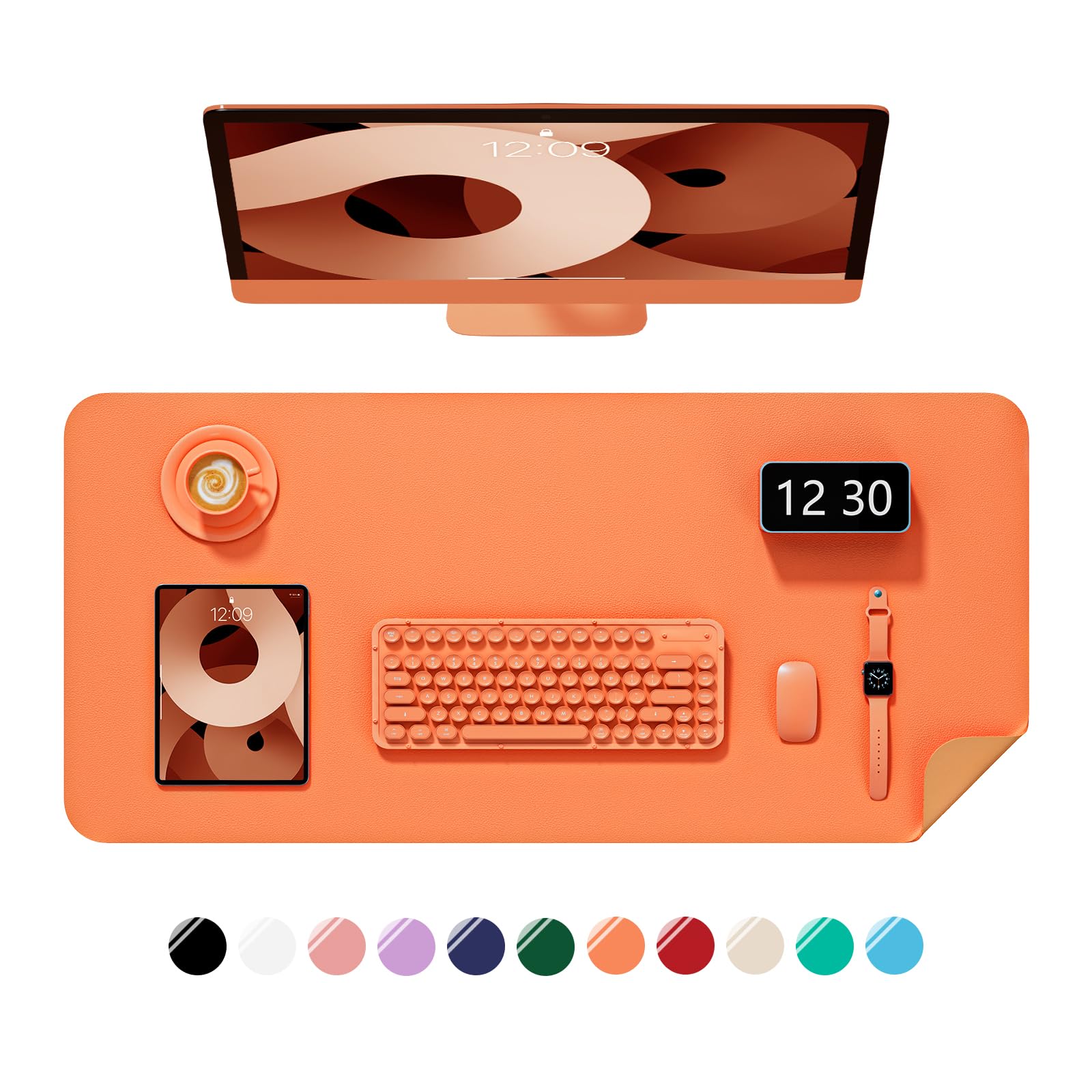 Premium PU Leather Desk Pad - 23.6