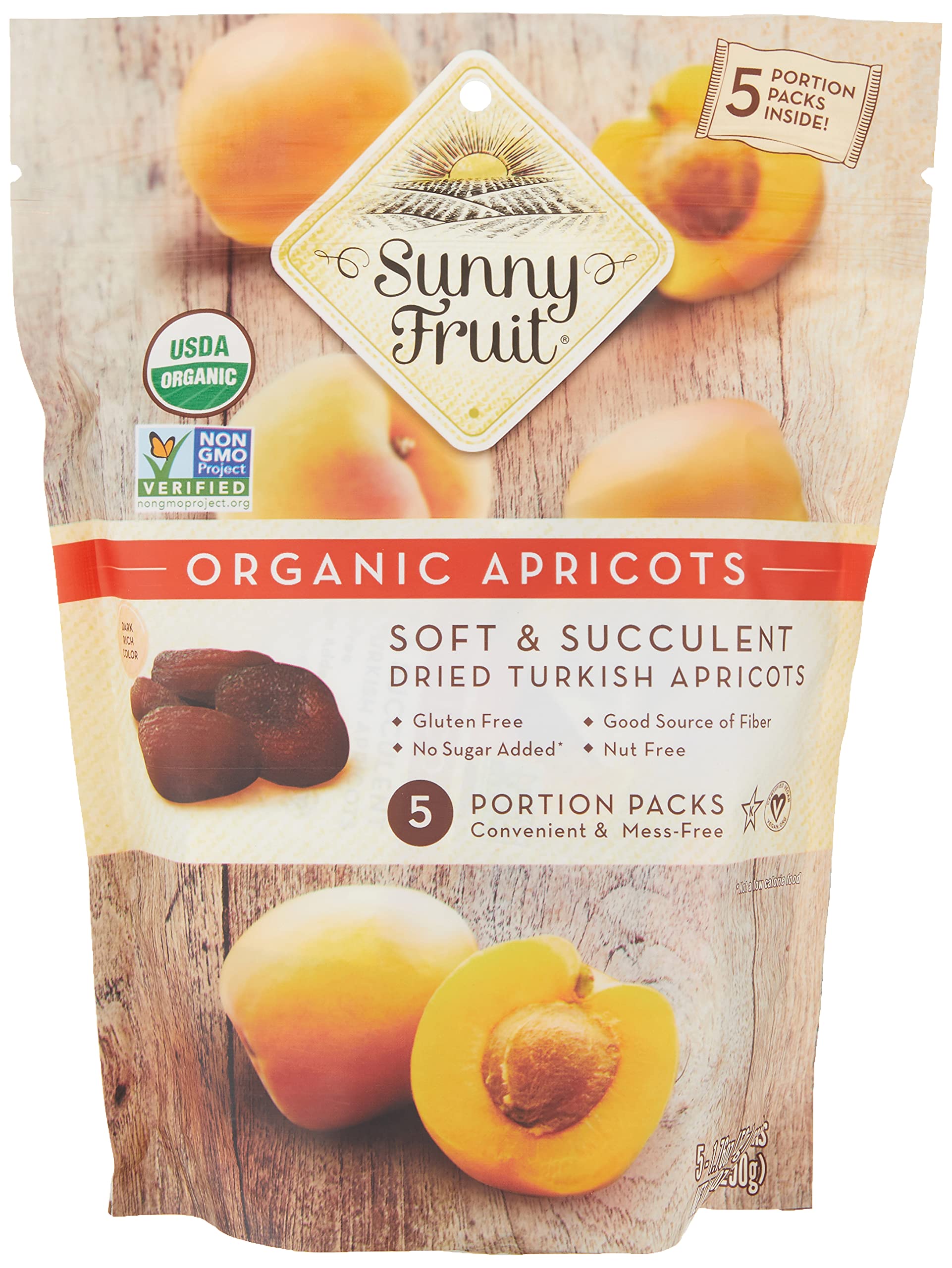 Organic Turkish Dried Apricots - Sunny Fruit Soft & Juicy | Healthy Snack for Hiking, Baking & Kids Lunch Boxes