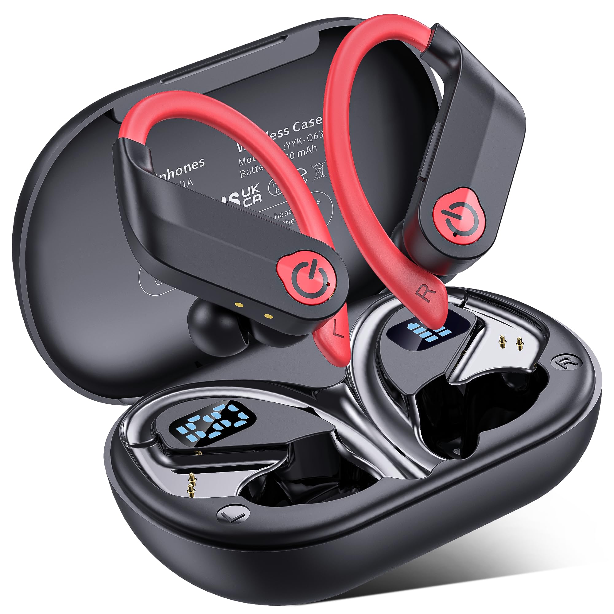Wireless Bluetooth 5.3 Earbuds with Noise Cancelling Mic - 120H Playtime & Charging Case, Stereo Sound Headphones for Running, Cycling, Gaming, Workouts & Travel
