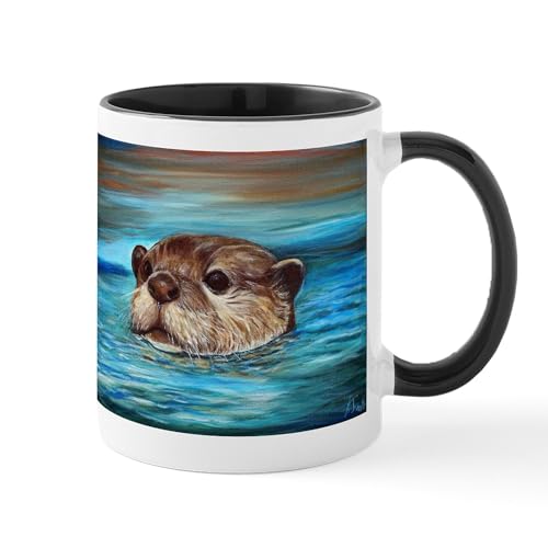 White/Black Inside - River Otter Mugs