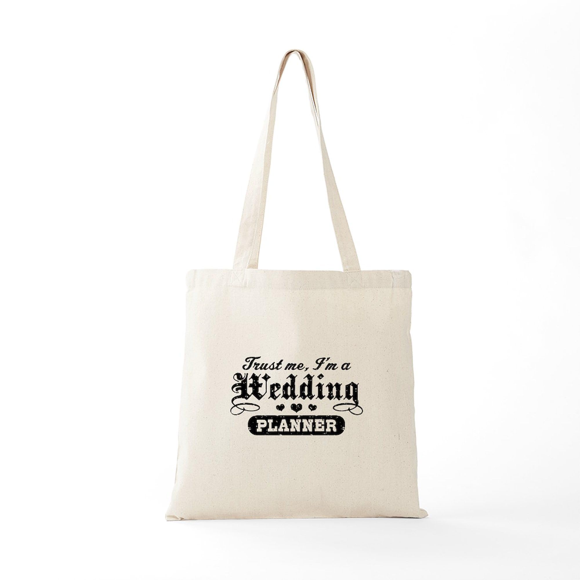 Trust Me I'm A Wedding Planner - Natural Canvas Tote Bag | Reusable Grocery Shopping Bag for Bridal Planners, Bachelorette Parties & Wedding Events