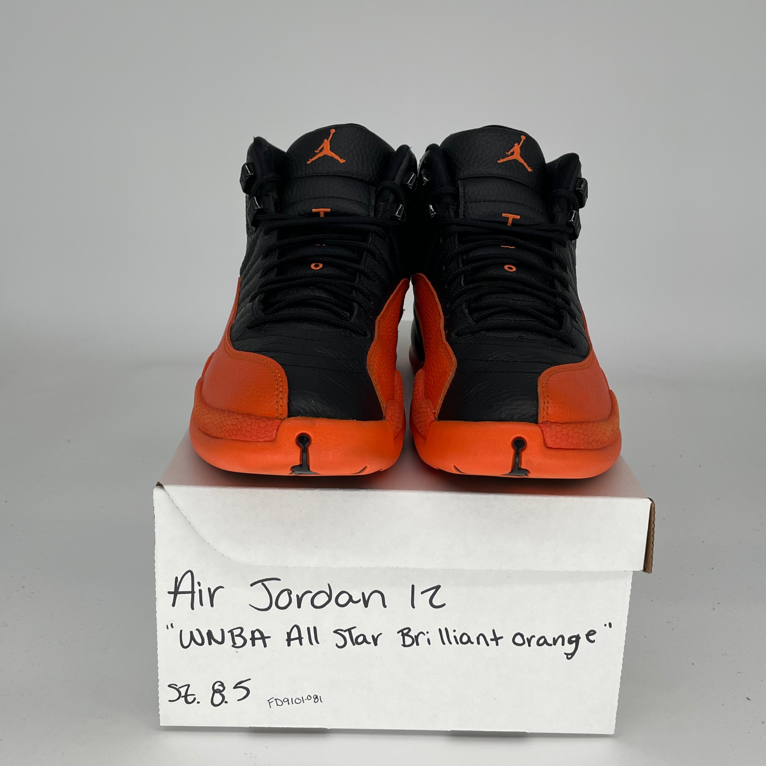 AIR JORDAN 12 WNBA All-Star Basketball Shoes - Brilliant Orange - Women's Size 8.5/10W - Style FD9101-081 - Perfect for Court Play & Streetwear Fashion