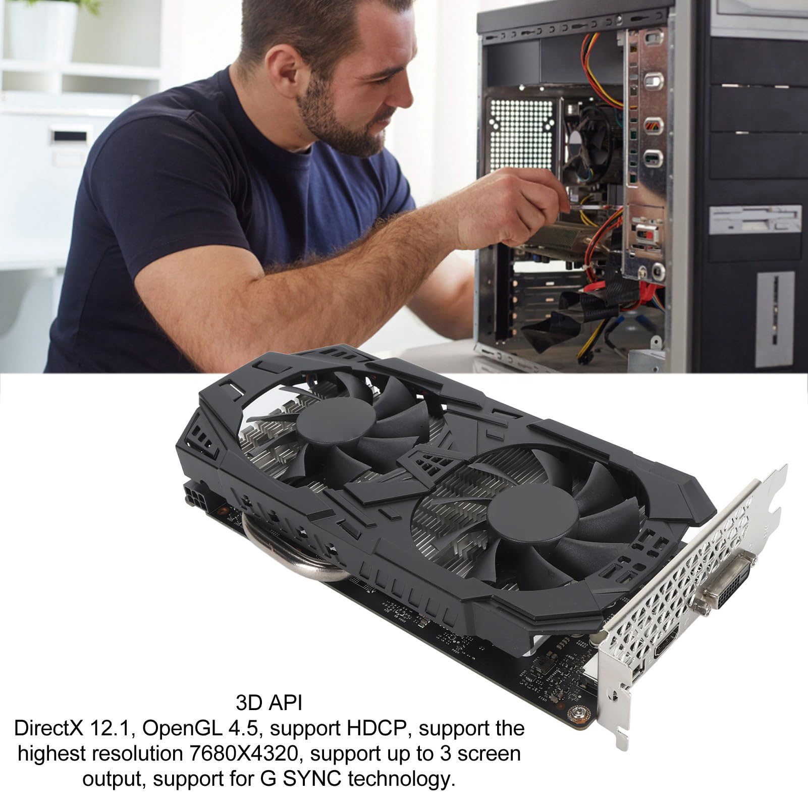 NVIDIA GTX 1060 5GB GDDR5 192-Bit Gaming Graphics Card with Dual Cooling Fans & Heat Pipe - 8K HDR Ready, High Performance for Gaming, Video Editing & 3D Rendering - Perfect for PC Builds, eSports & VR Gaming