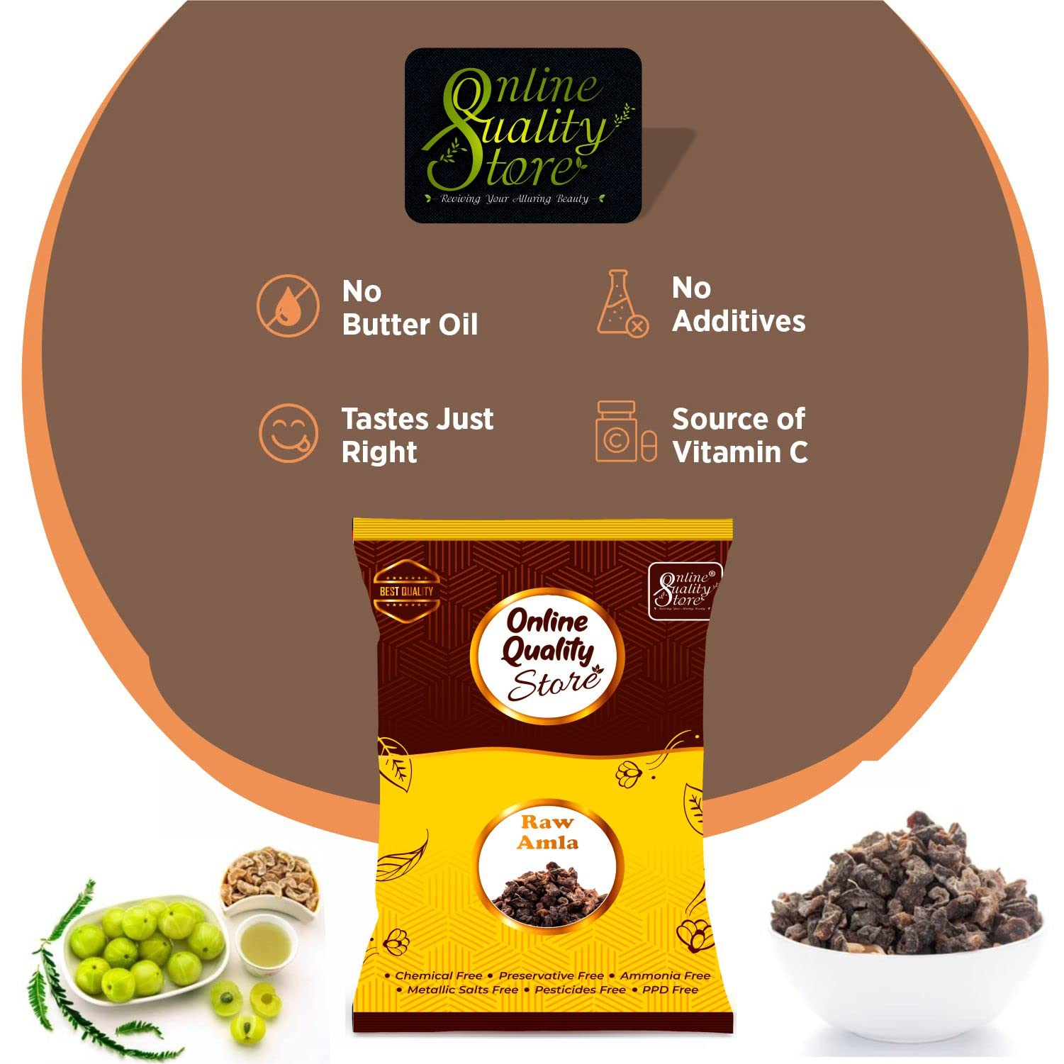 Organic Dried Amla (Indian Gooseberry) for Hair Growth & Skin Care - 250g | Raw Amla Powder for Natural Hair Treatment | Emblica Officinalis | Perfect for DIY Hair Masks, Scalp Treatments & Holistic Beauty Routines