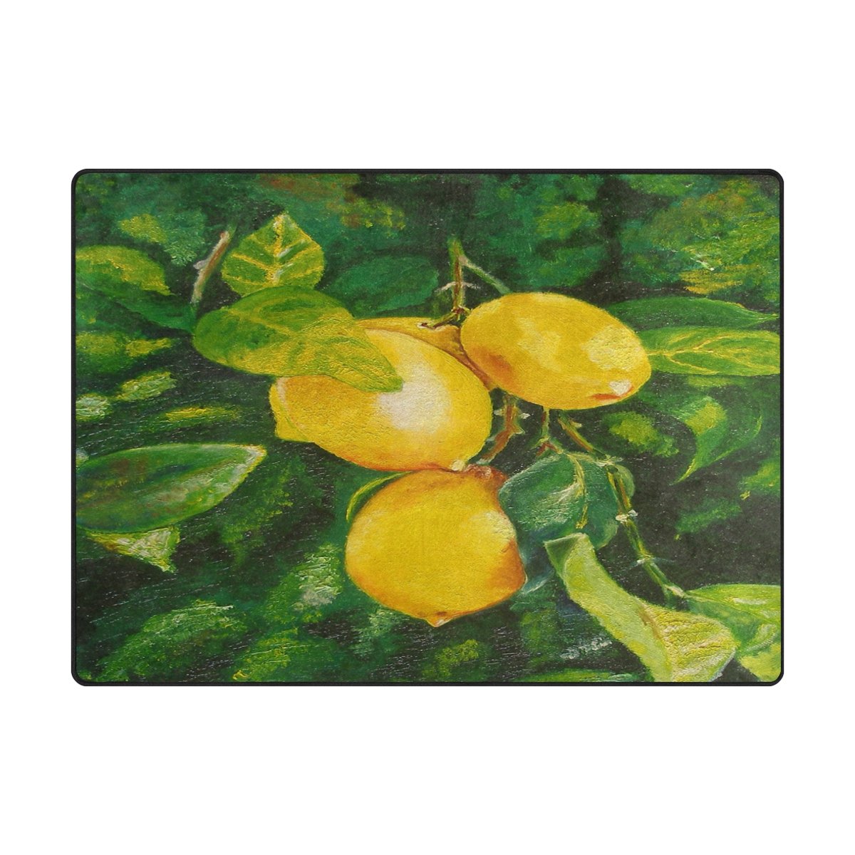 ALAZA Lemon Tree Oil Painting Area Rug 5'3