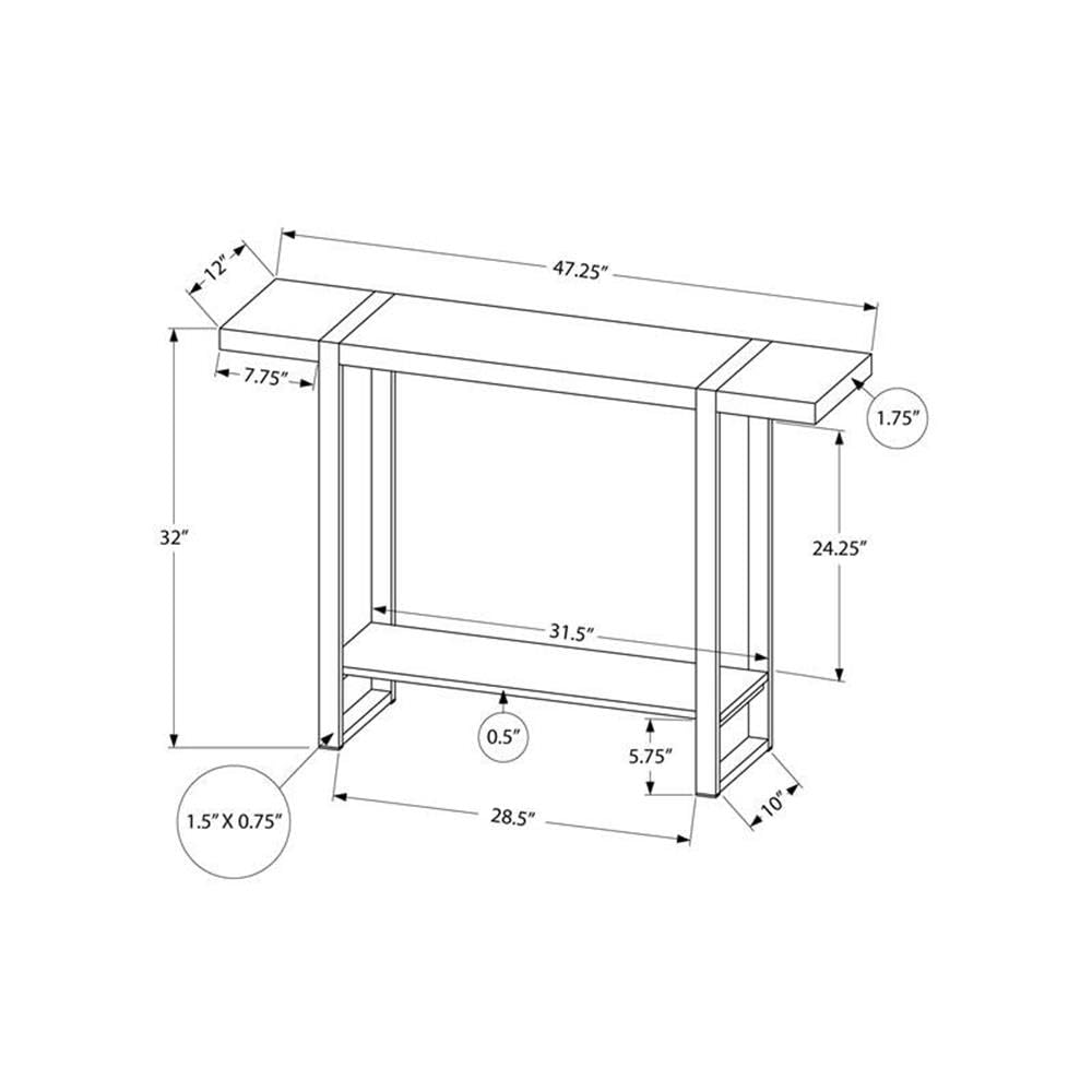 Monarch Specialties 2861 Modern Accent Table - 48