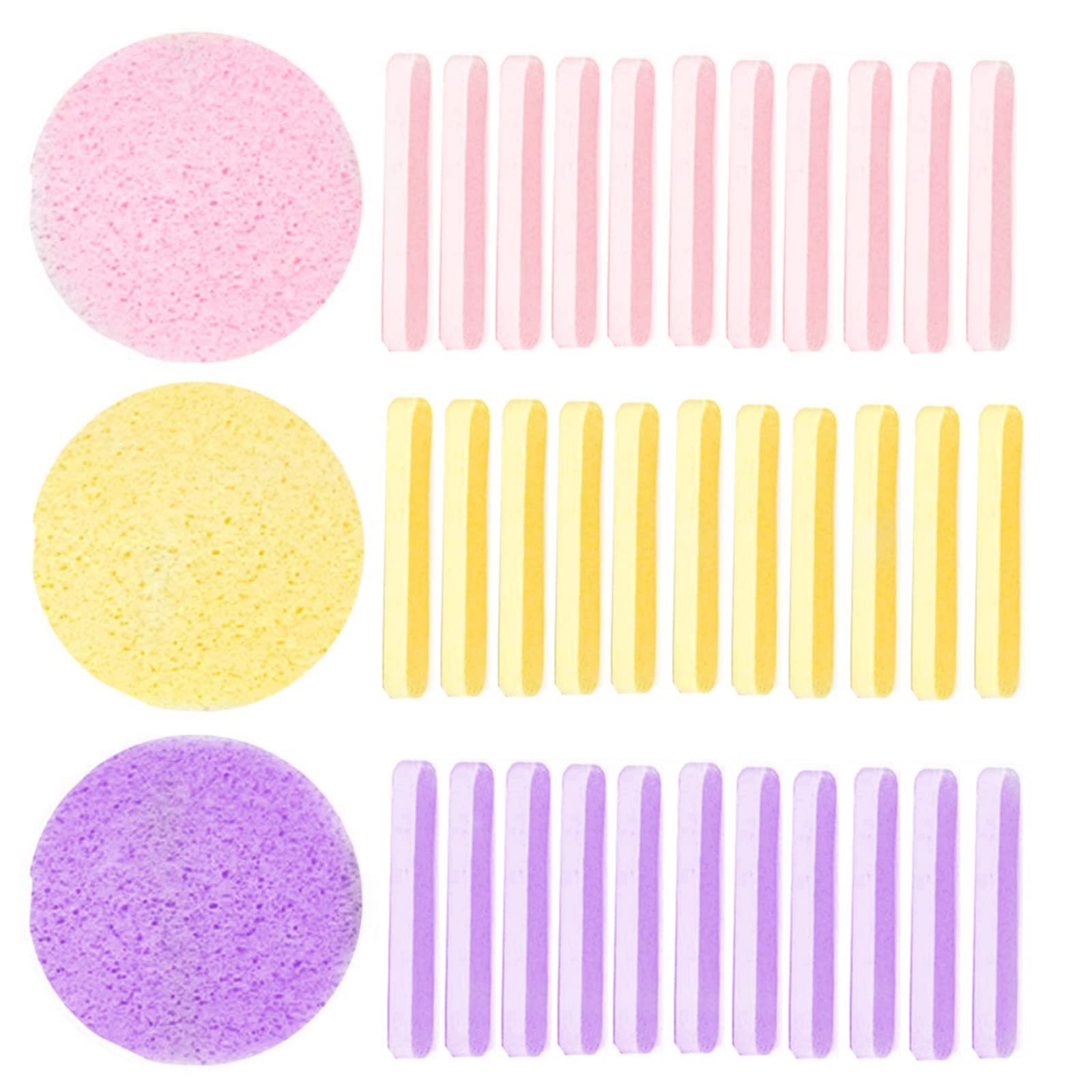 36 Pcs Compressed Makeup Sponges - Soft Facial Cleansing Sponges for Makeup Removal & Skin Care | Perfect for Daily Beauty Routine & Travel Essentials