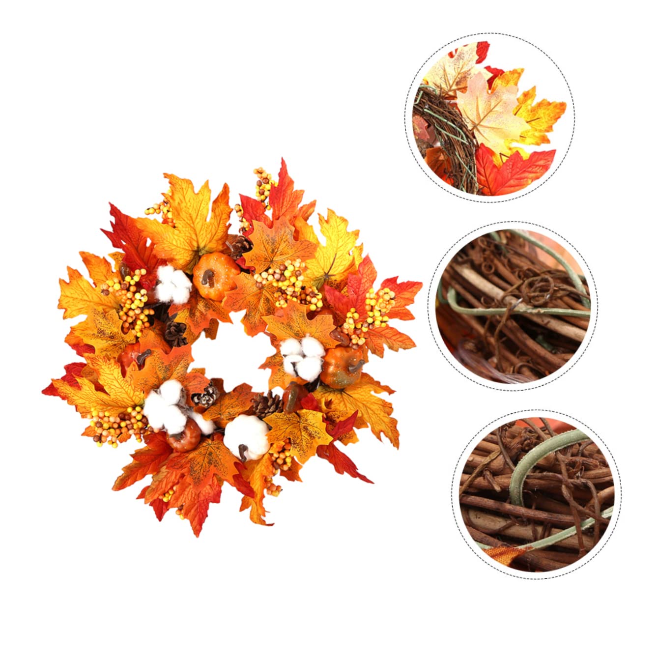 COHEALI Elegant Floral Wreath for Windows - Halloween & Christmas Decorations | Seasonal Home Decor for Doors, Weddings, Thanksgiving & Festive Celebrations