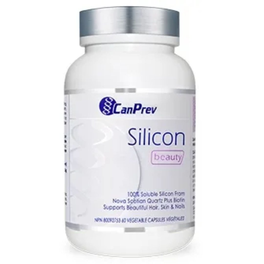 Canprev Silicon Beauty Supplement - 60 Vegan Capsules for Hair, Skin & Nails Support - Perfect for Women's Beauty Routine & Anti-Aging Care